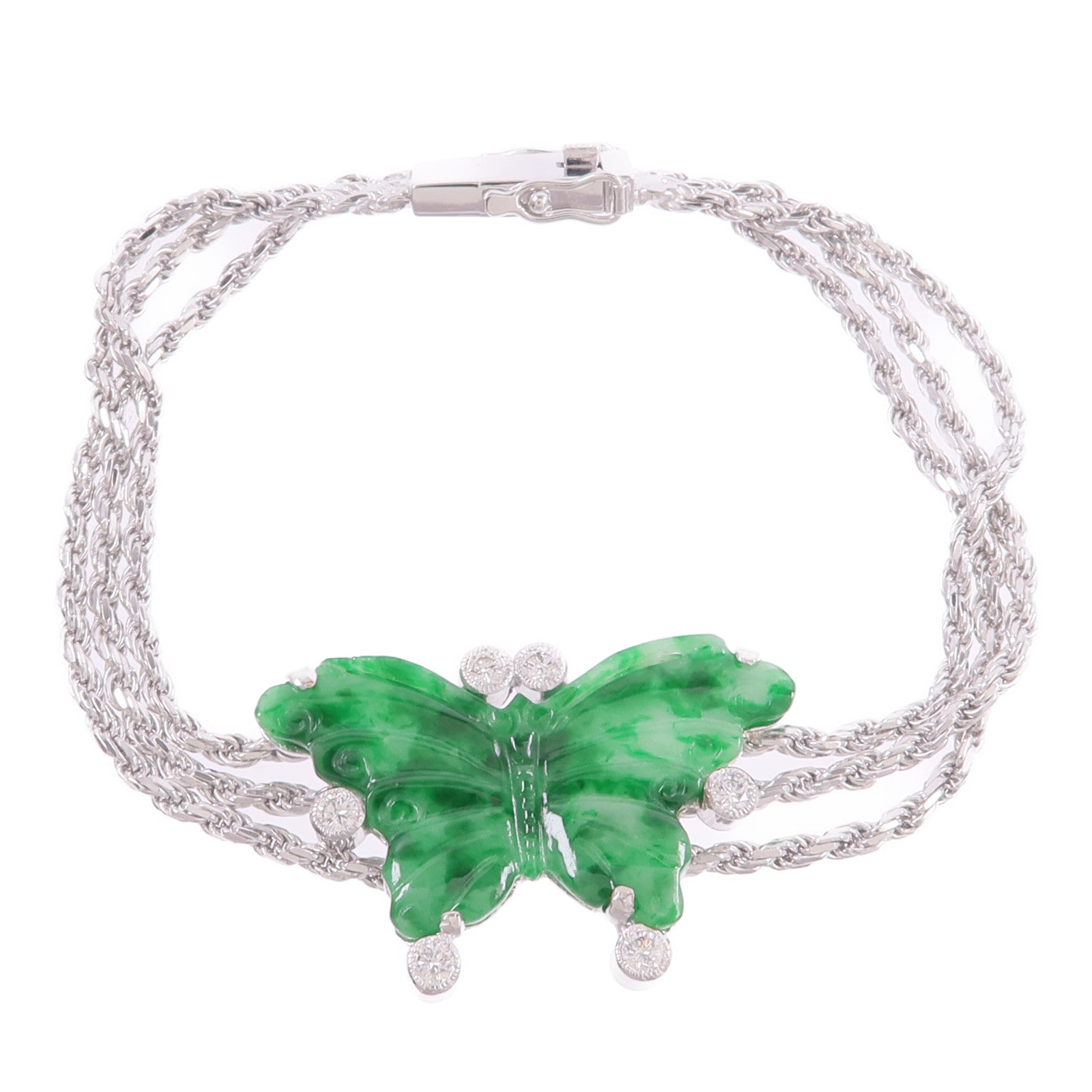 JEWELRY 18K白金Jade Bracelet翡翠手鏈