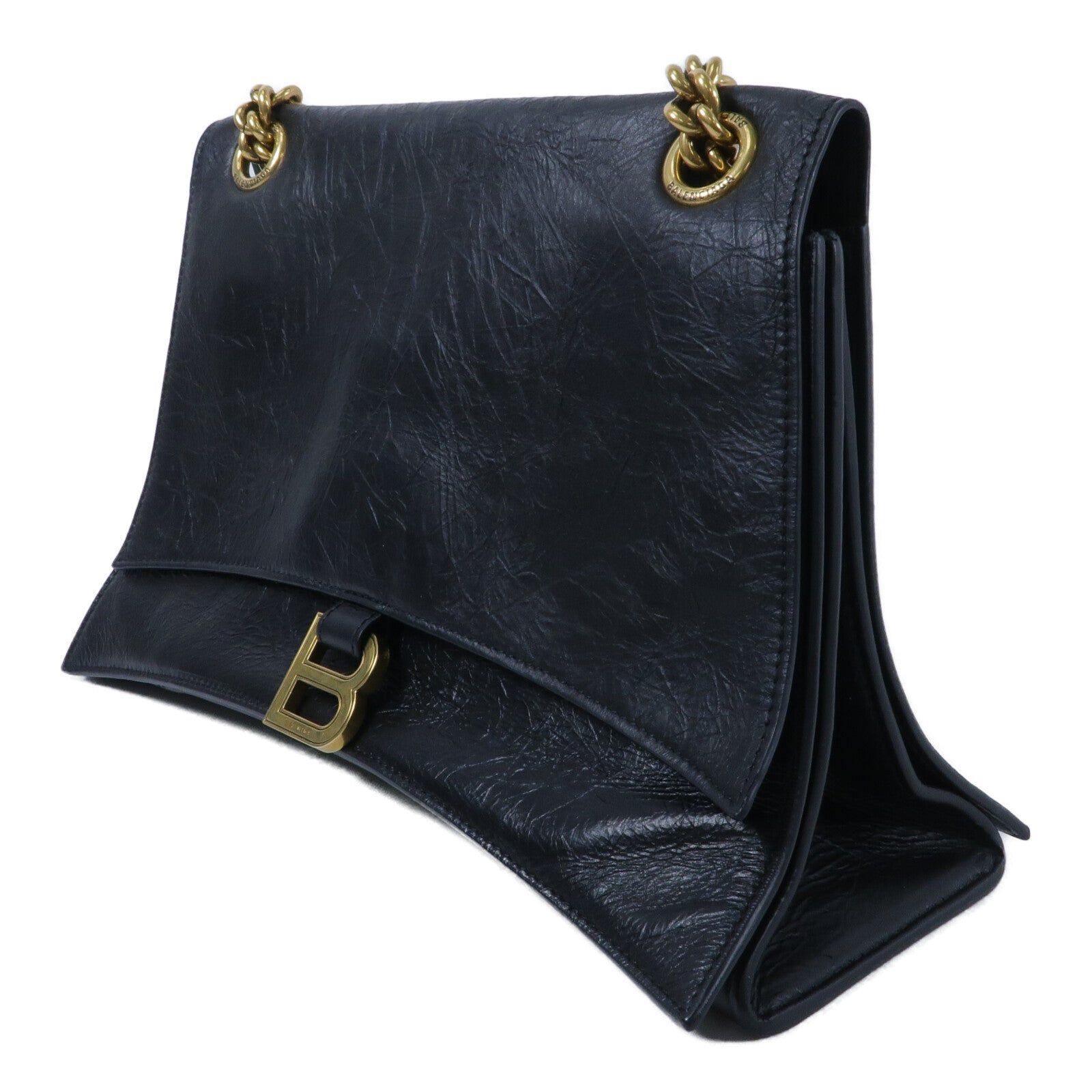 BALENCIAGA 牛皮皮革Crush Mrdium鏈帶肩背袋