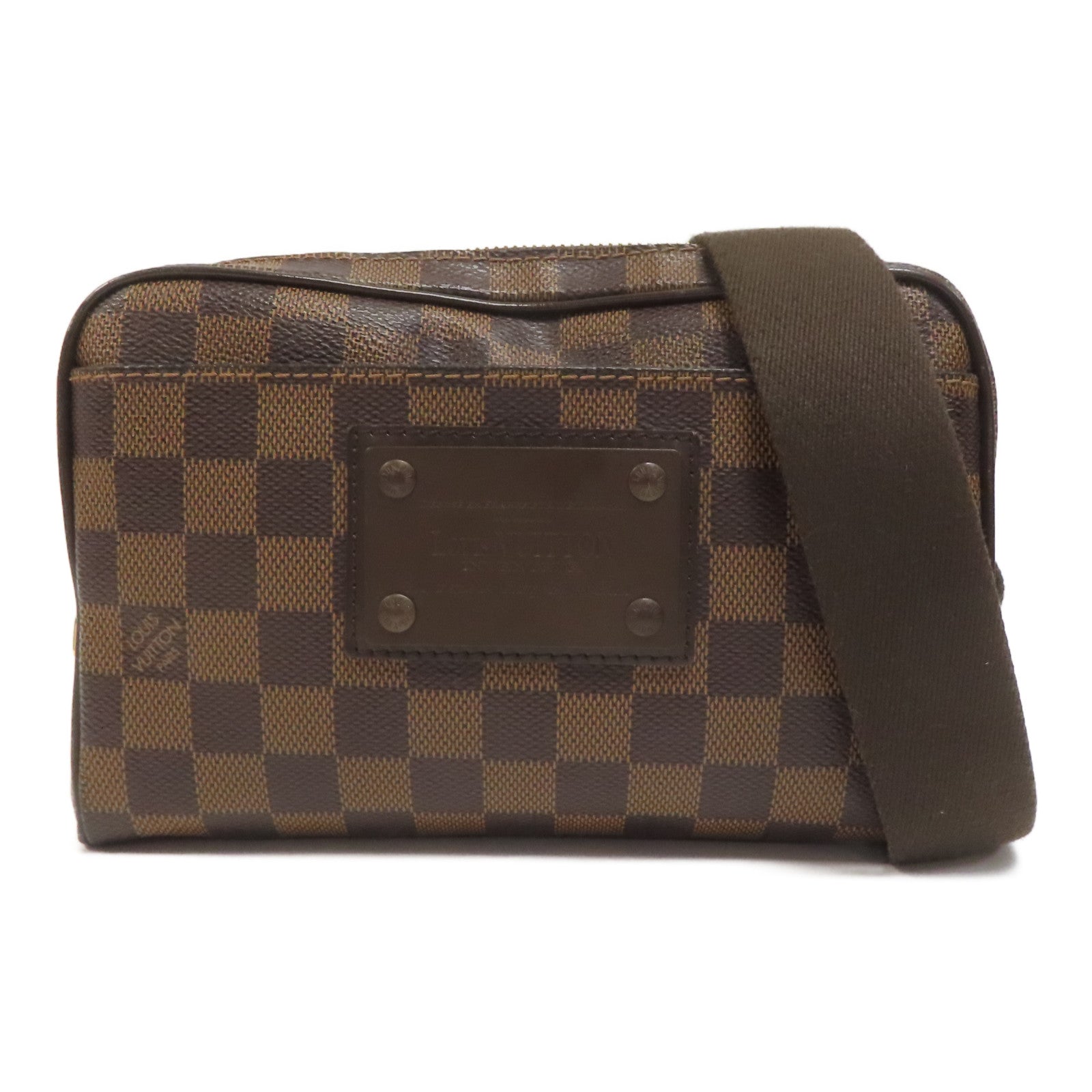 LOUIS VUITTON Damier Brooklyn Bum Bag金扣腰包啡色