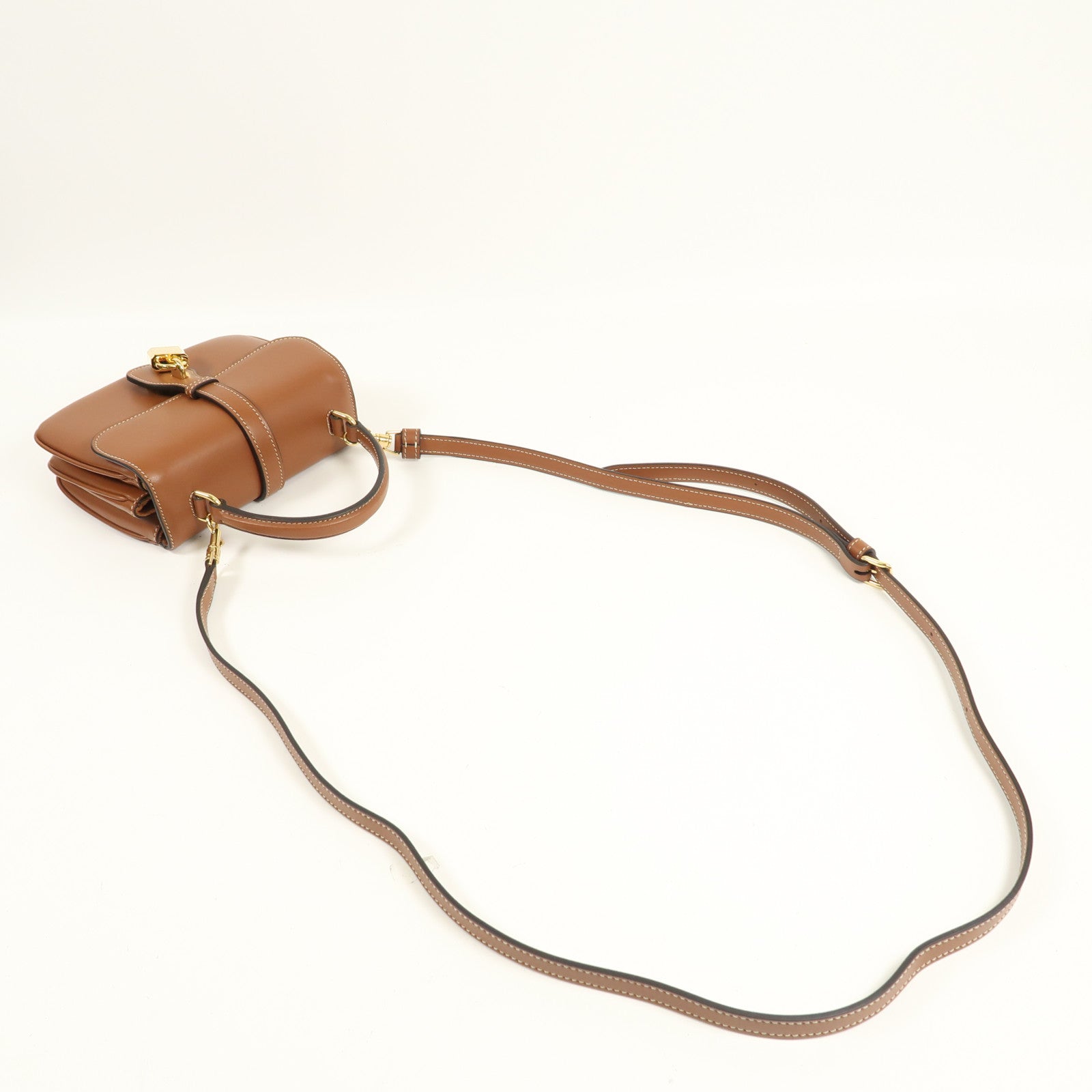 CELINE 牛皮皮革Mini Tabou金扣手挽肩背兩用袋