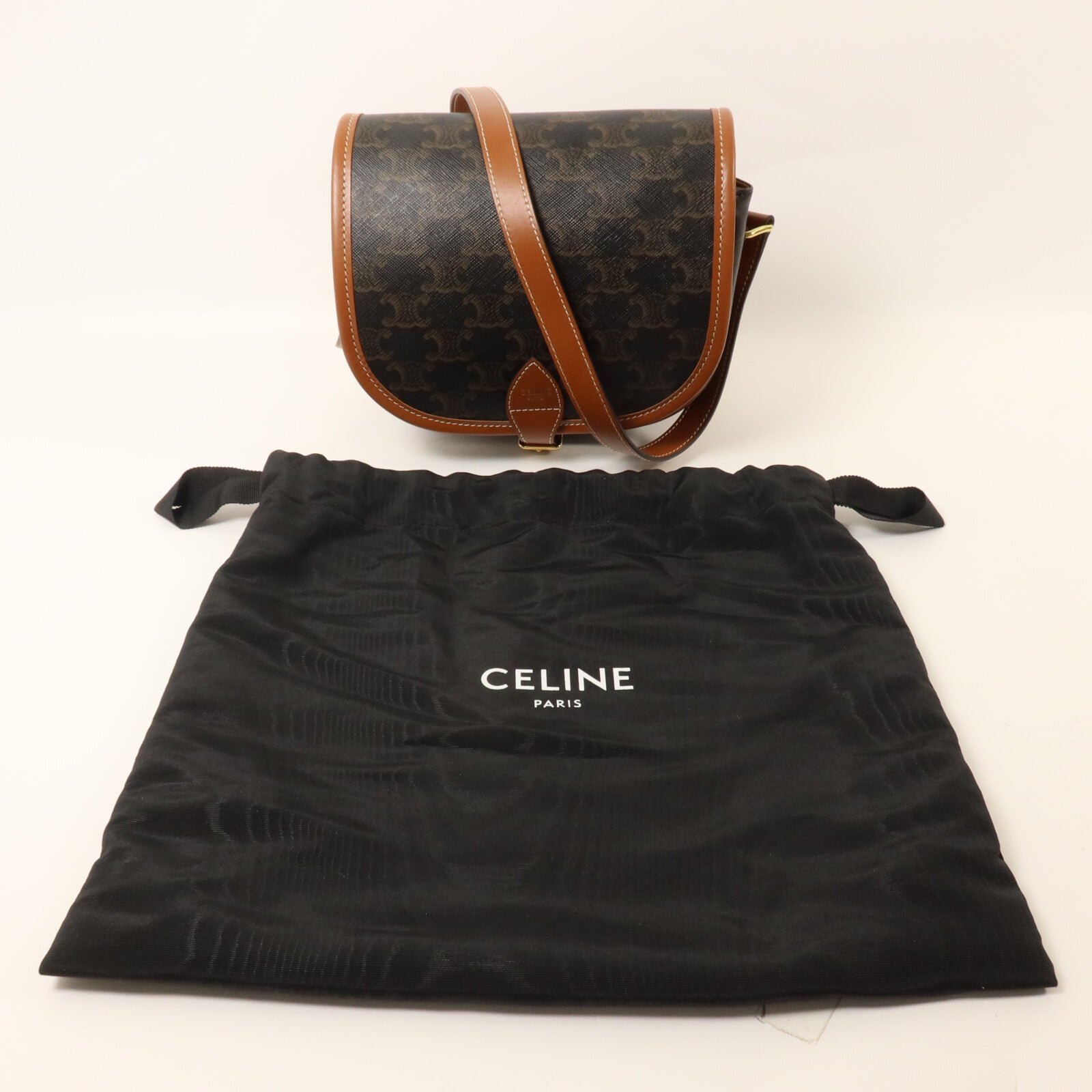 CELINE 塗層帆布Medium Folco肩背袋