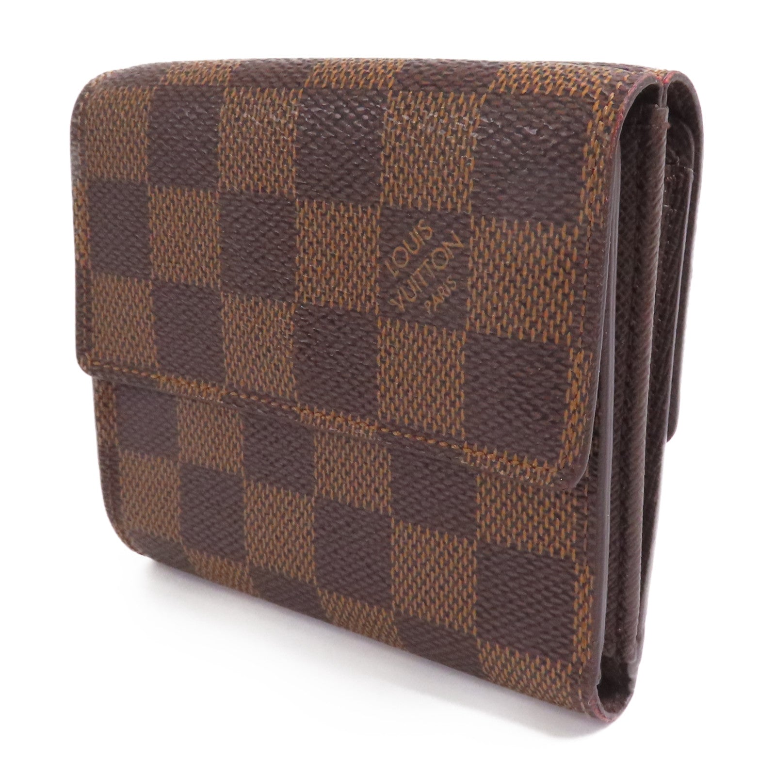 LOUIS VUITTON Damier Porteuille Elise Wallet金扣錢包