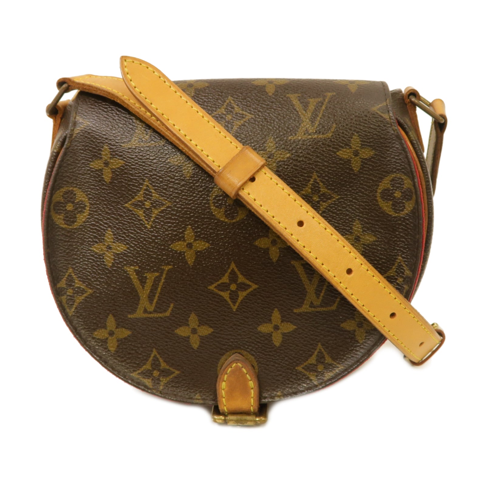 LOUIS VUITTON Monogram Tambourine金扣肩背袋棕色