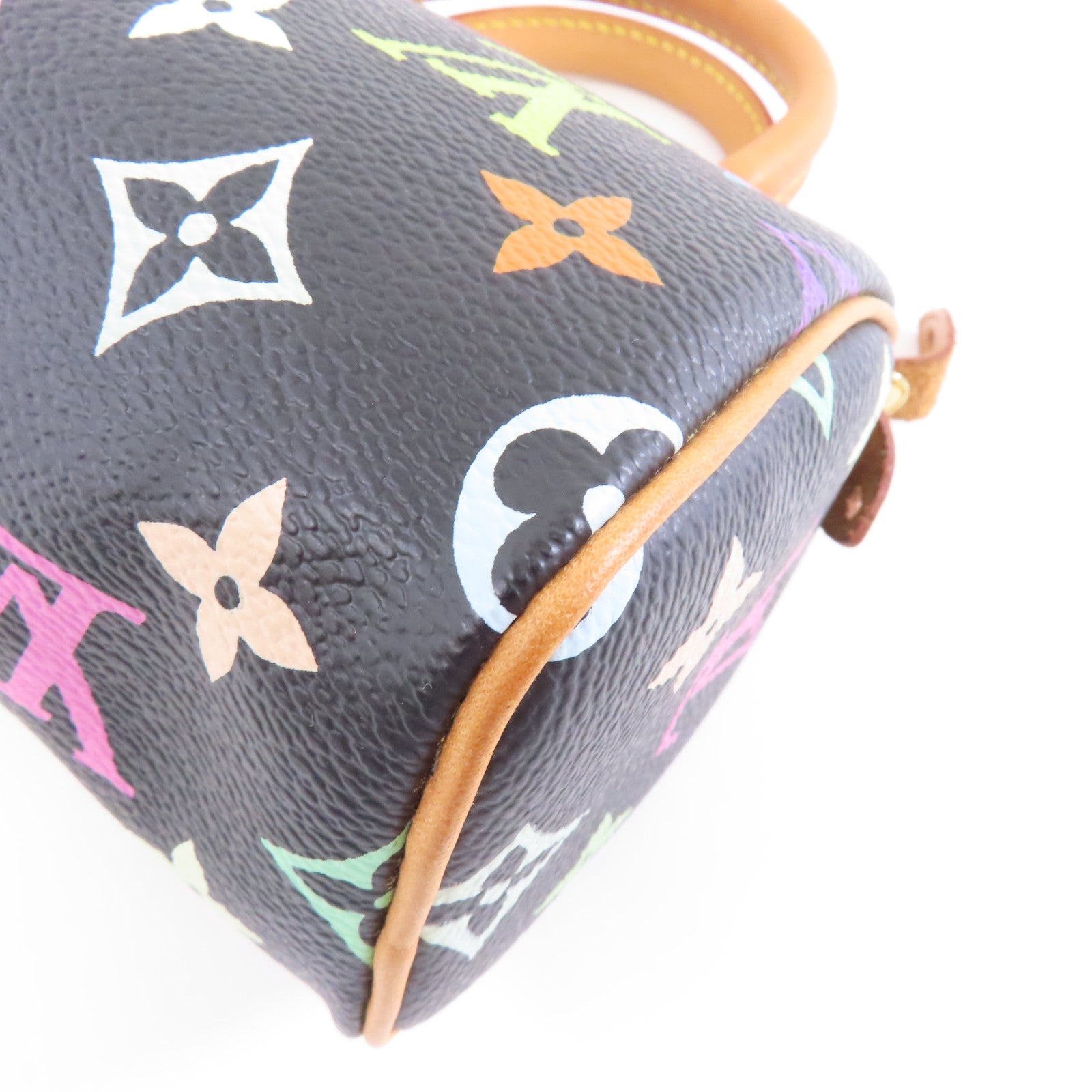 LOUIS VUITTON Monogram Multicolore Mini Speedy金扣手挽袋黑色