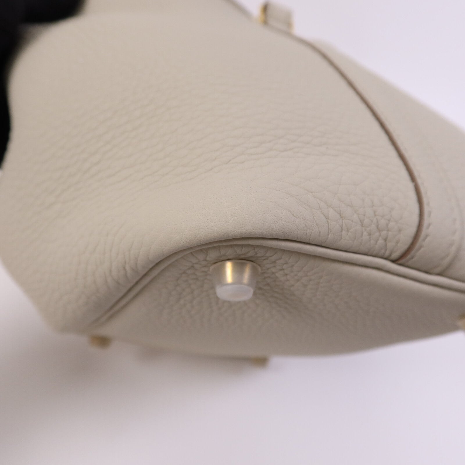 HERMES Clemence皮革Picotin PM金扣手挽袋Nata