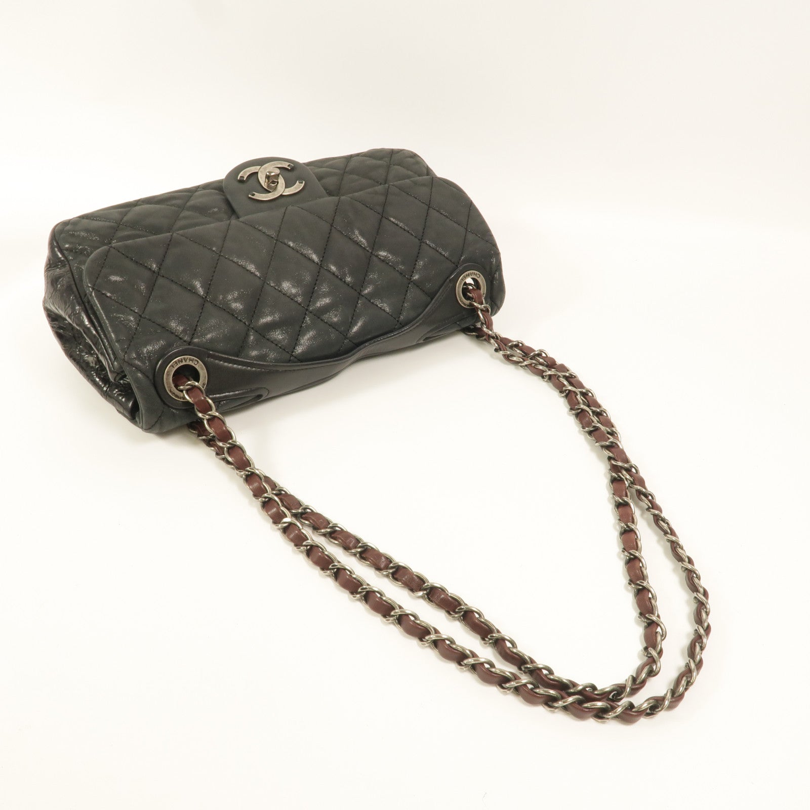CHANEL 牛皮皮革In The Mix Flap鏈帶肩背袋