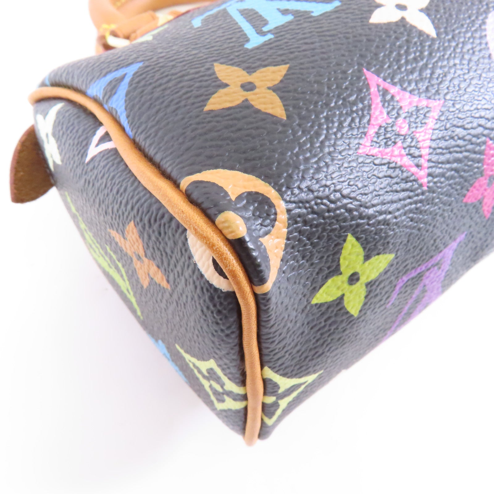 LOUIS VUITTON Monogram Multicolore Mini Speedy金扣手挽袋黑色