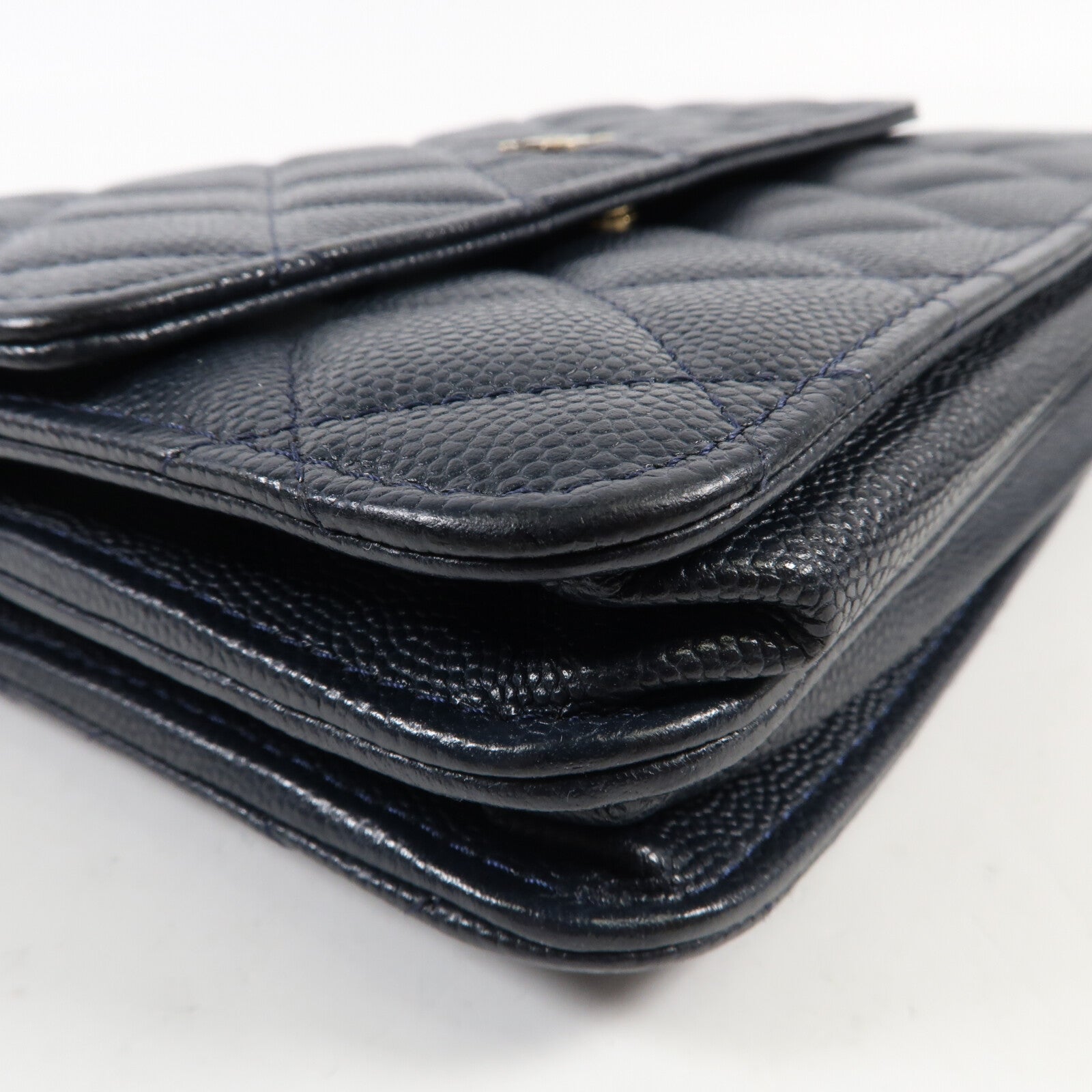 CHANEL 牛皮皮革Mini Wallet On Chain金扣鏈帶肩背袋