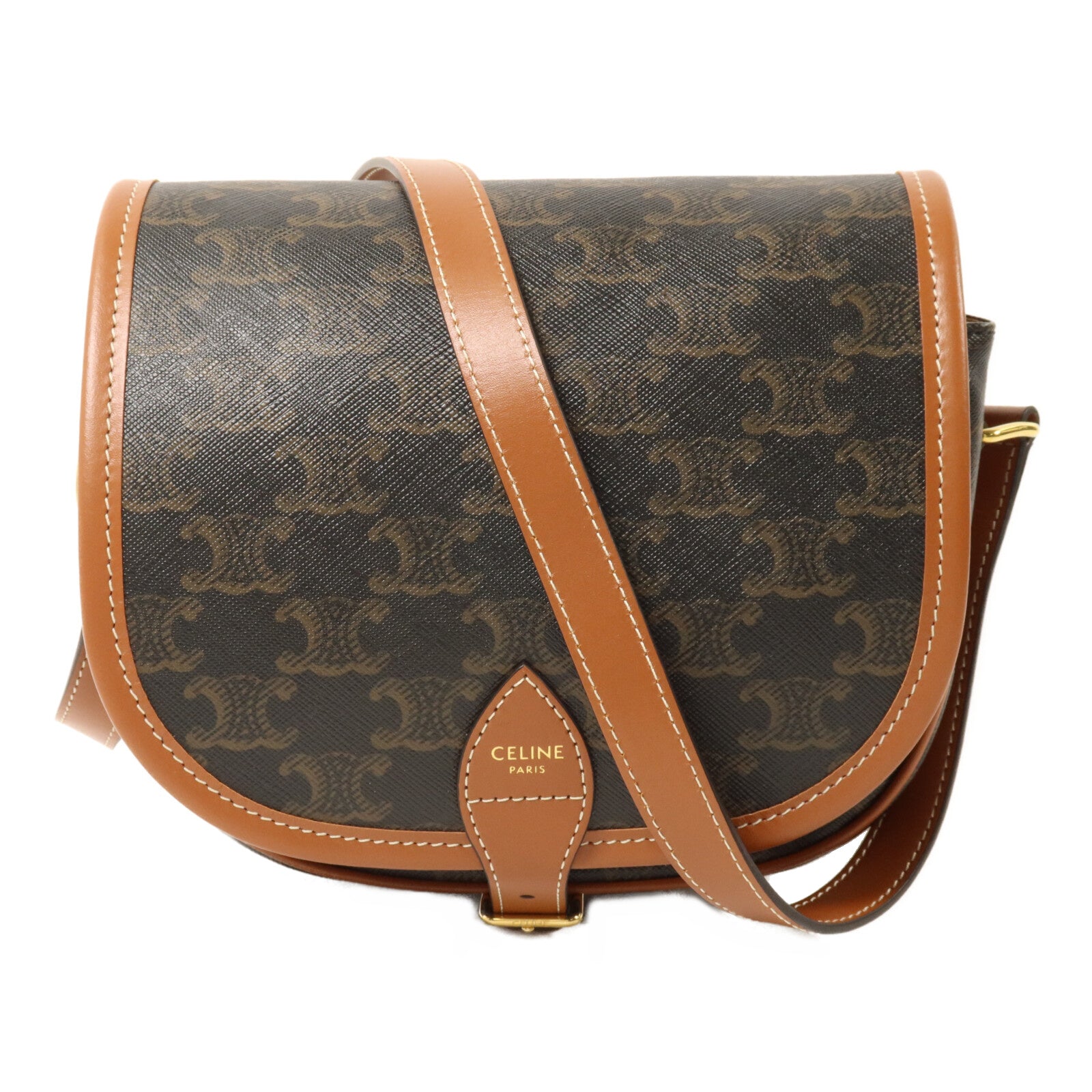 CELINE 塗層帆布Medium Folco肩背袋
