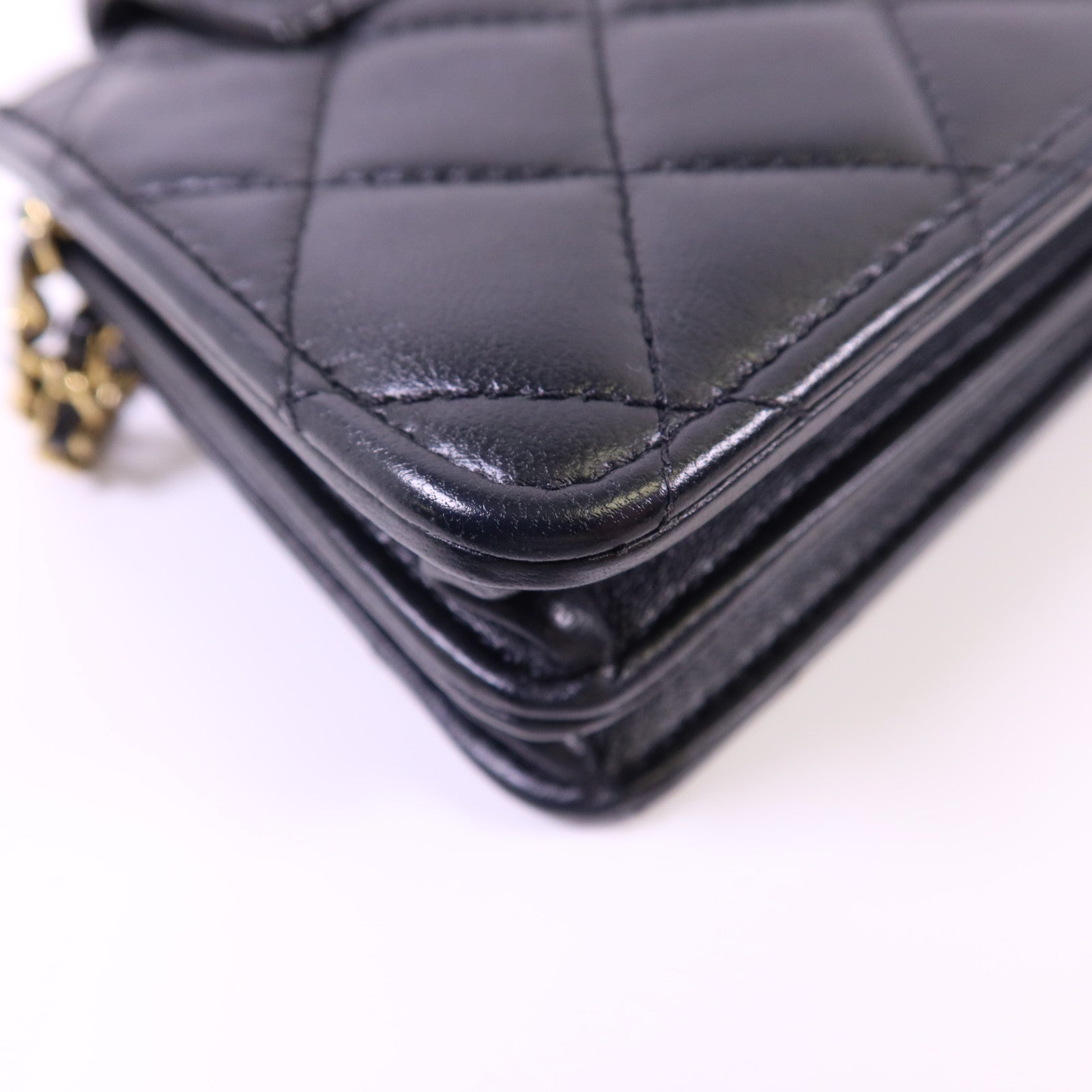 CHANEL 羊皮皮革Chain Shoulder Bag金扣鏈帶肩背袋