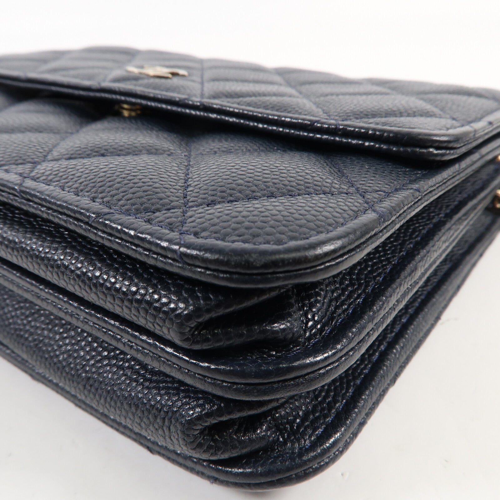 CHANEL 牛皮皮革Mini Wallet On Chain金扣鏈帶肩背袋