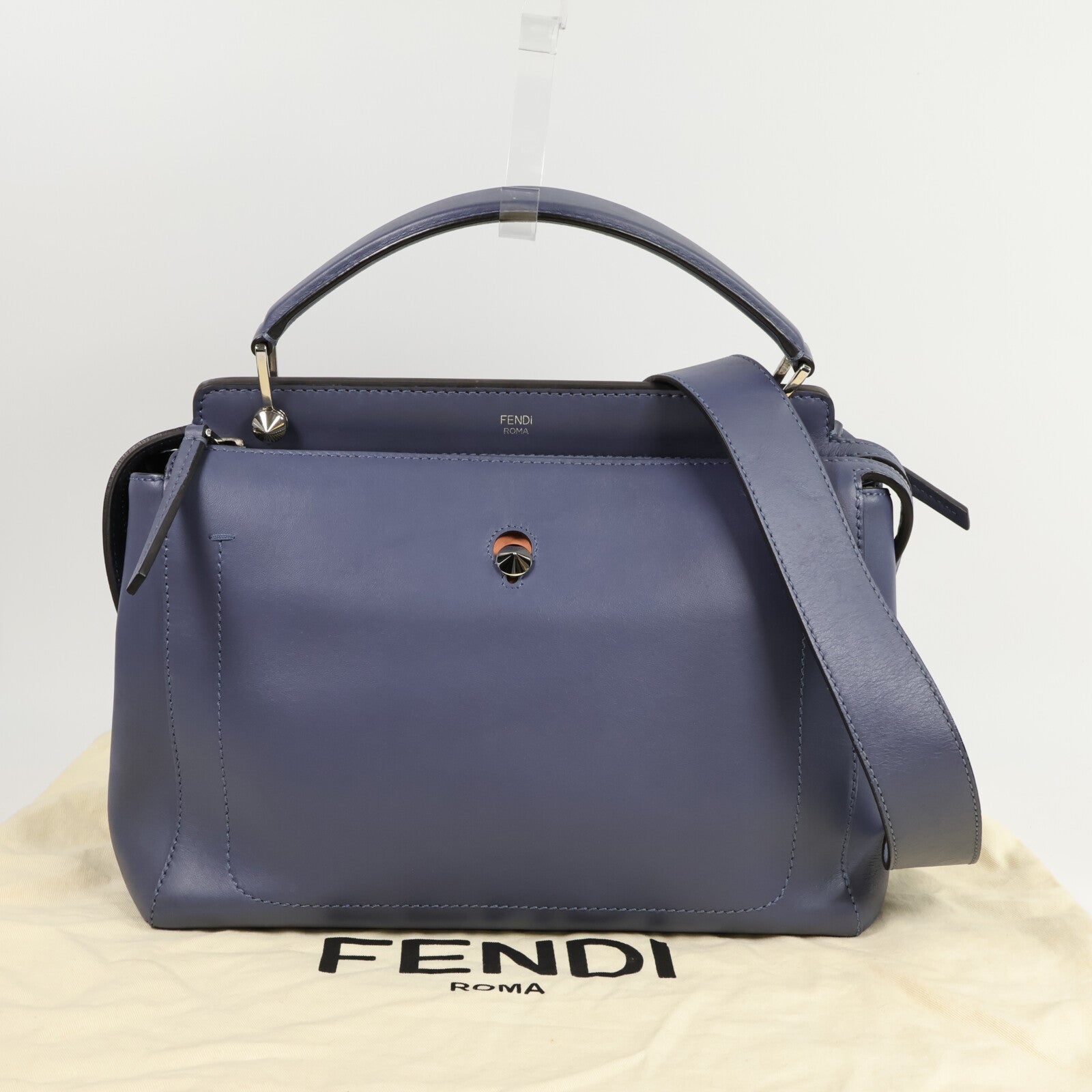 FENDI 牛皮皮革Dotcom Bag手挽肩背兩用袋