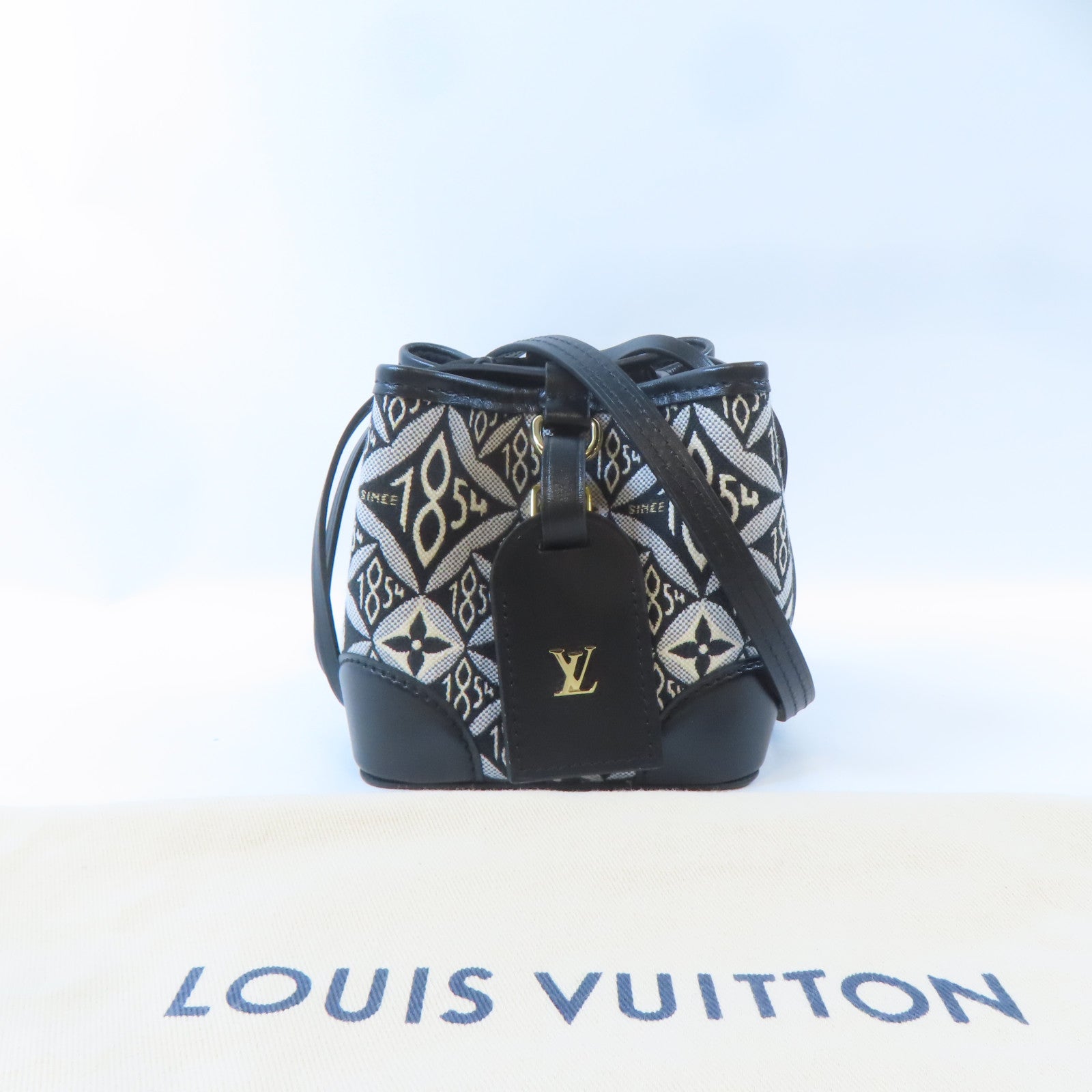 LOUIS VUITTON Monogram Jacquard Since 1854 Noe Purse金扣肩背袋黑色