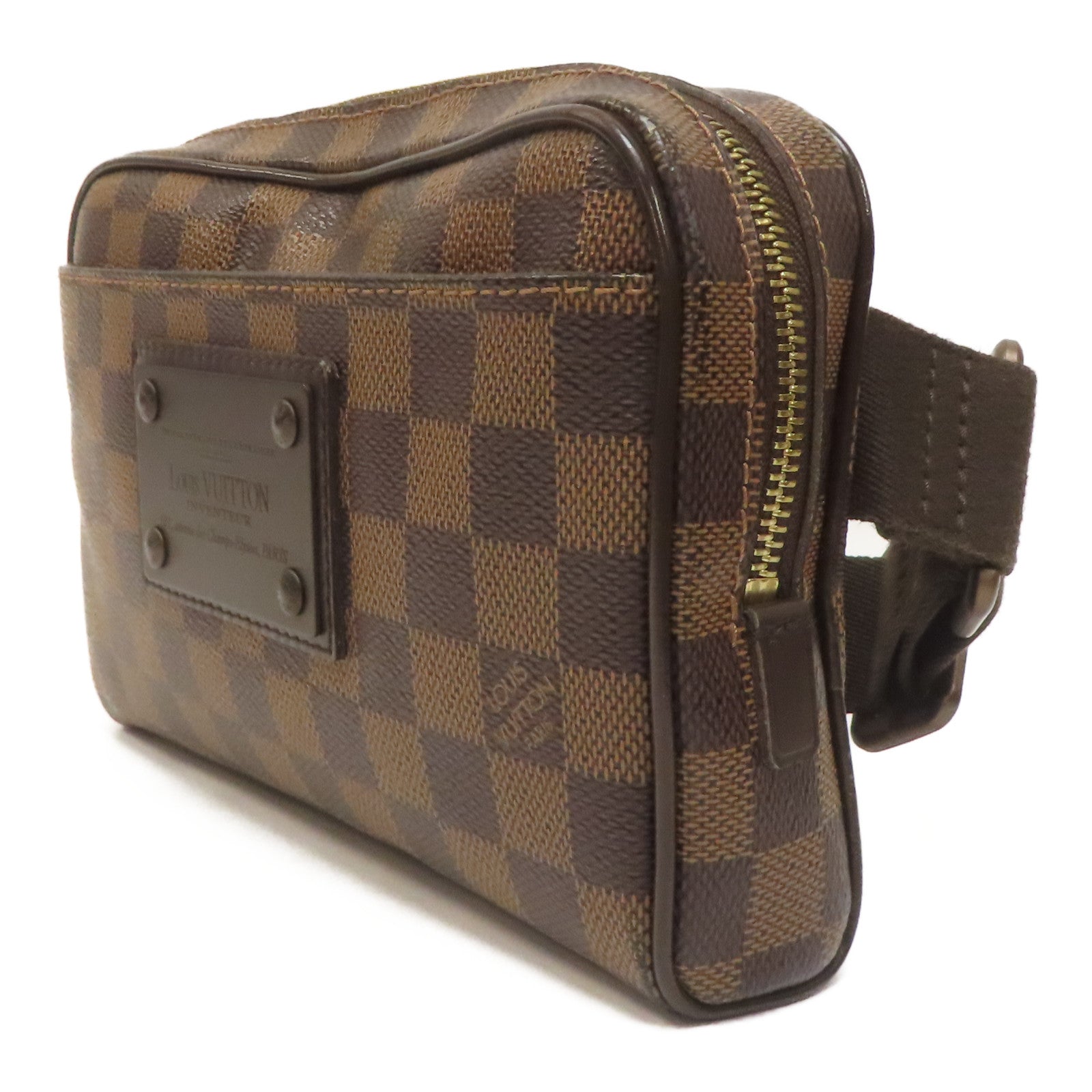LOUIS VUITTON Damier Brooklyn Bum Bag金扣腰包啡色