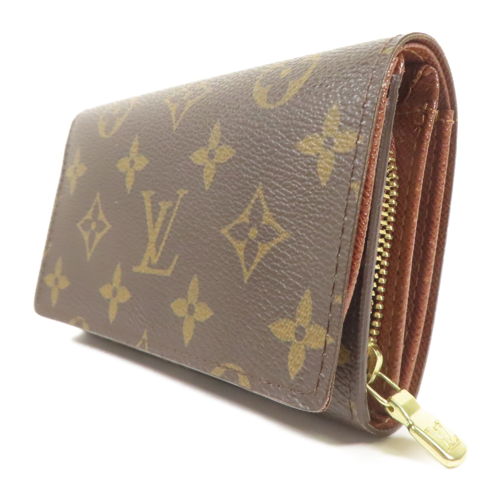 LOUIS VUITTON Monogram Porte Monnaie Tresor金扣錢包