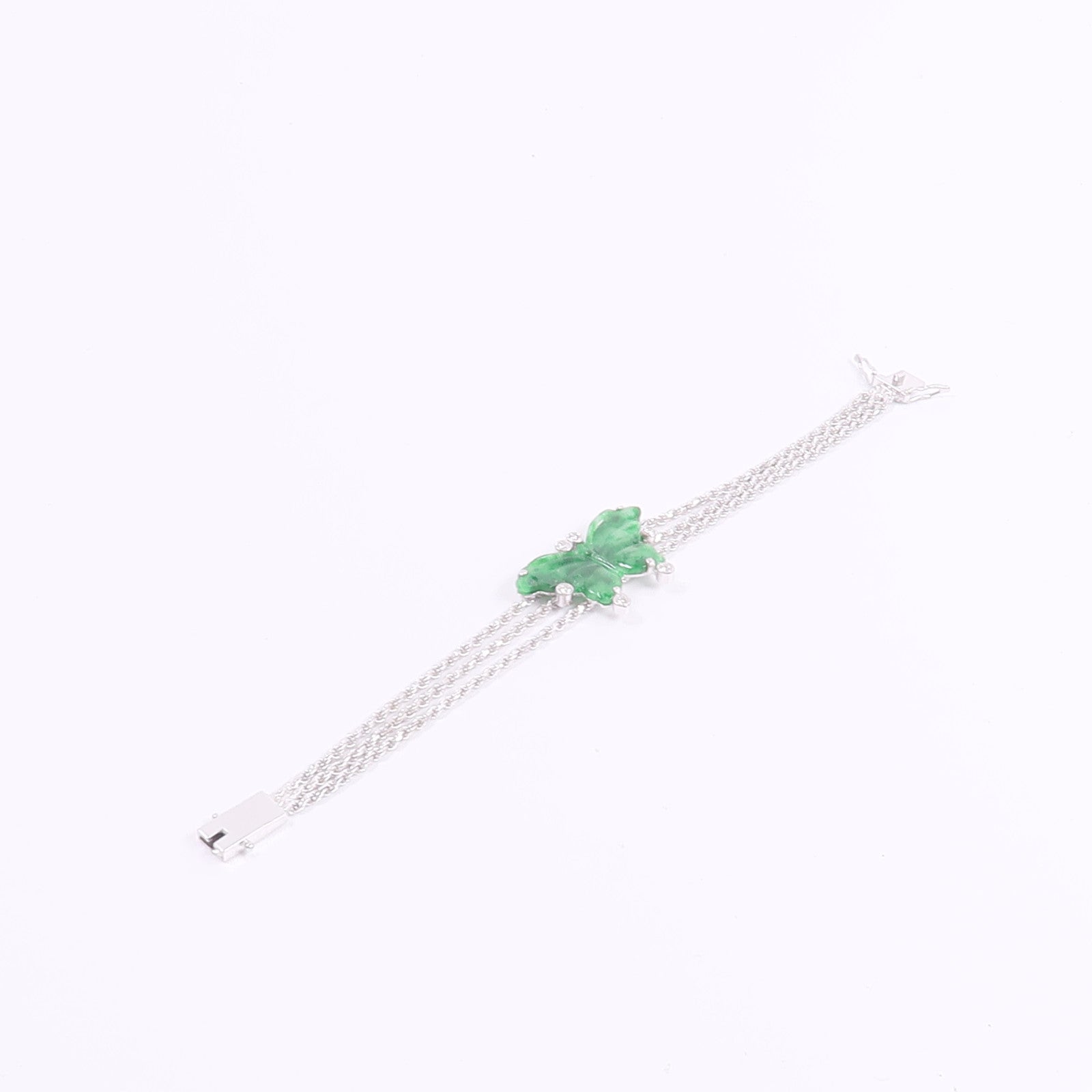 JEWELRY 18K白金Jade Bracelet翡翠手鏈
