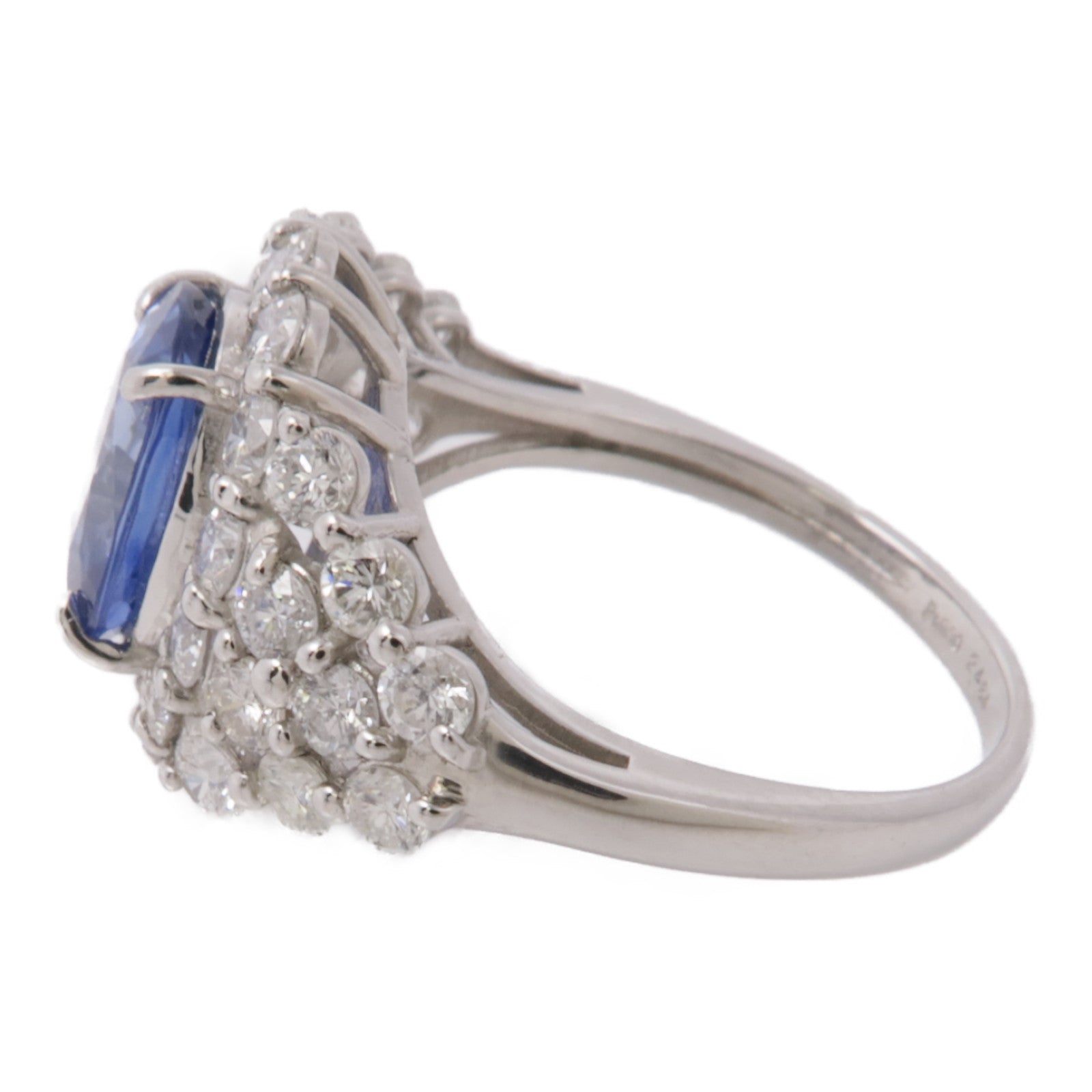JEWELRY PT950鉑金Sapphire/Diamond Ring 藍寶石/鑽石戒指US#6