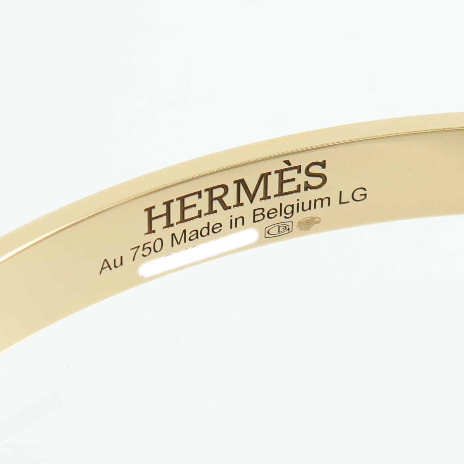 HERMES 18K黃金Kelly Bracelet鑽石手鐲