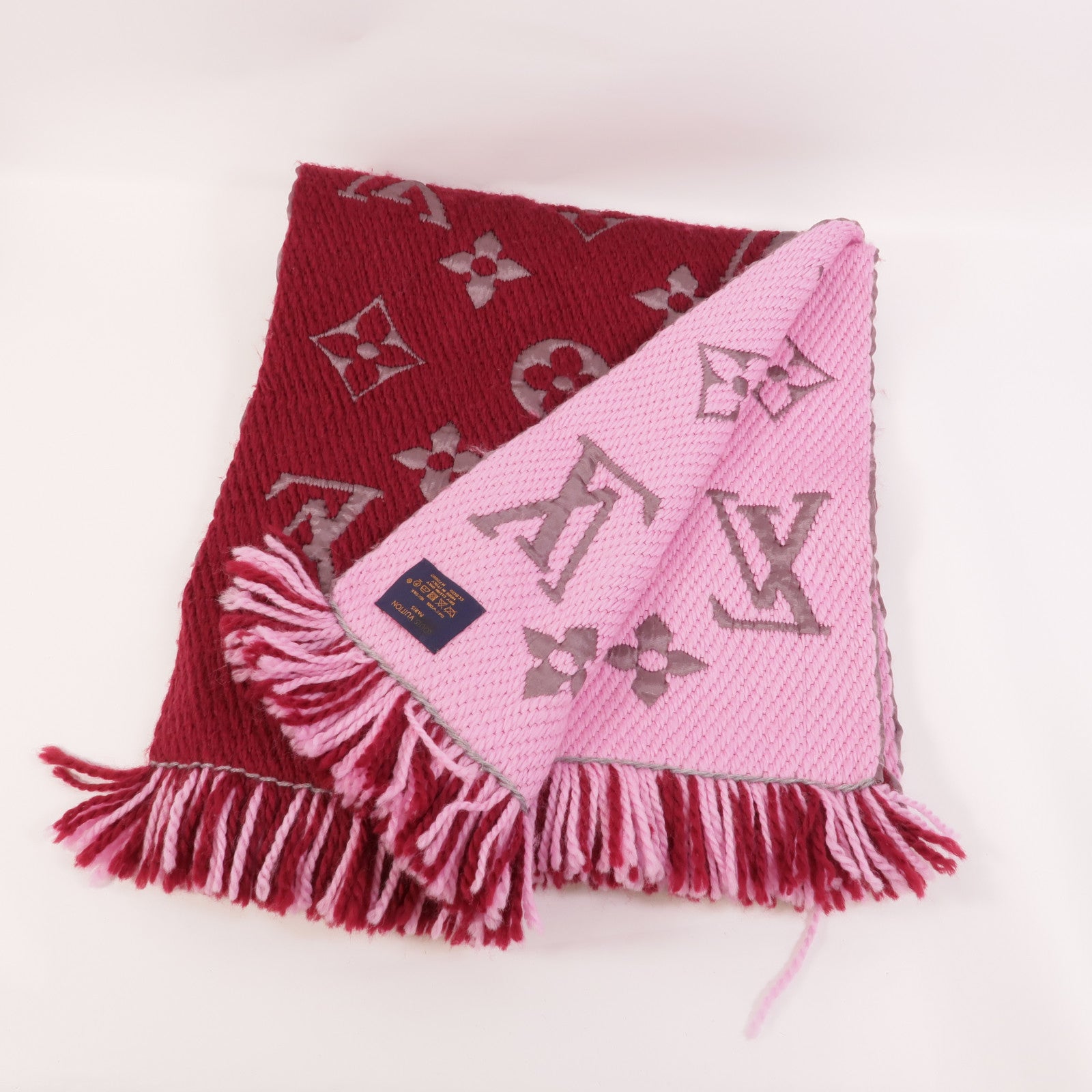 LOUIS VUITTON Silk/Wool Logomania Shine Scarf圍巾
