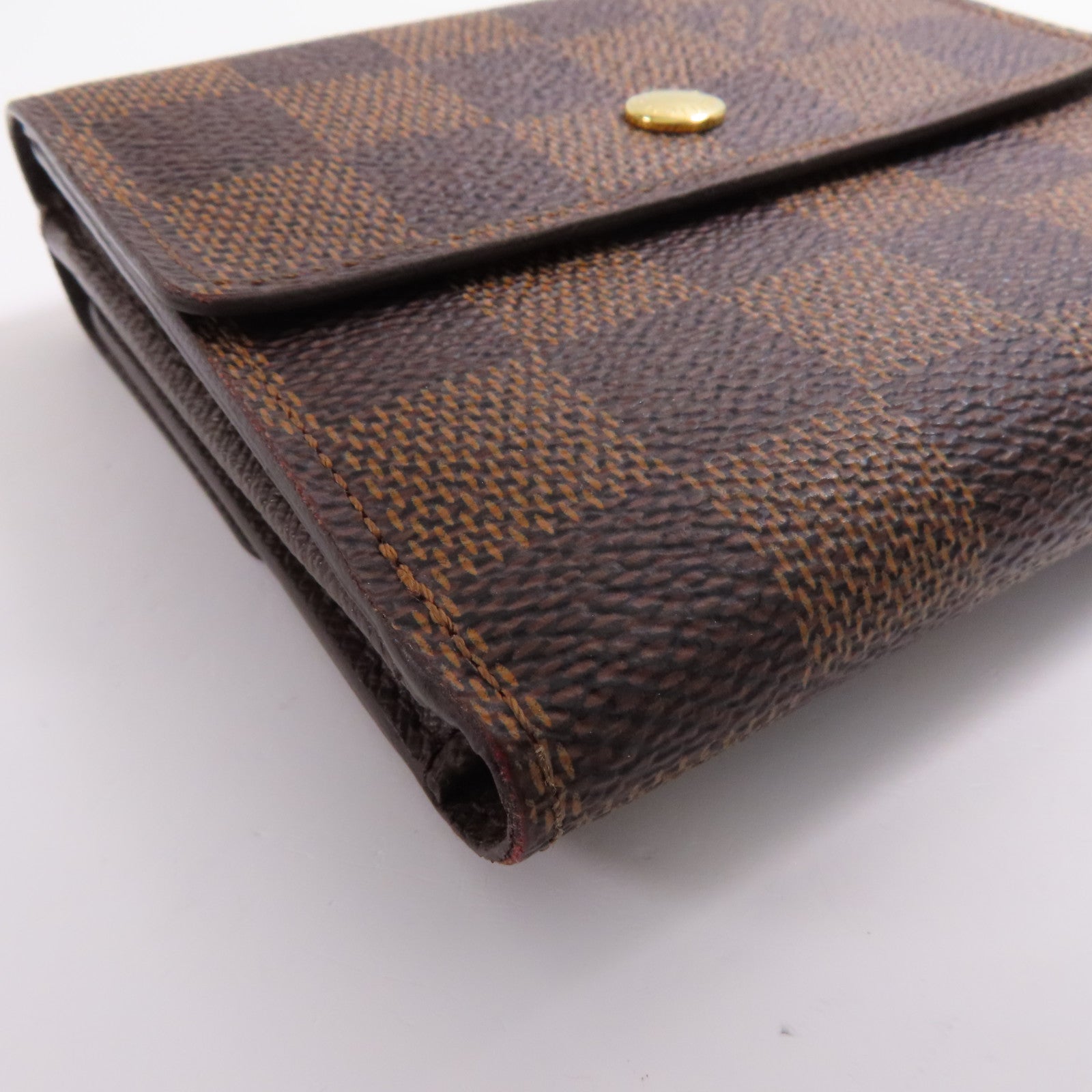 LOUIS VUITTON Damier Porteuille Elise Wallet金扣錢包