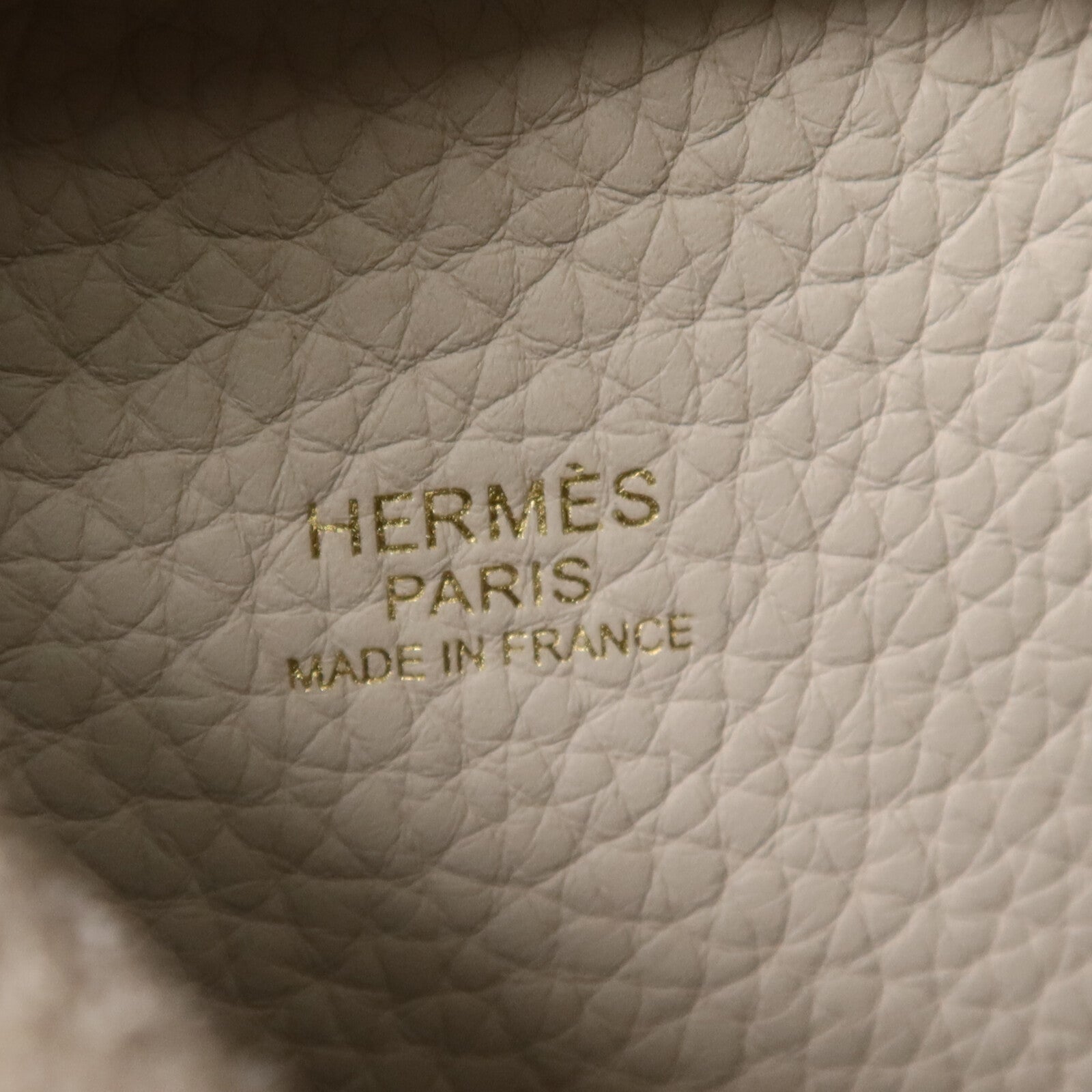 HERMES Clemence皮革Picotin PM金扣手挽袋Nata