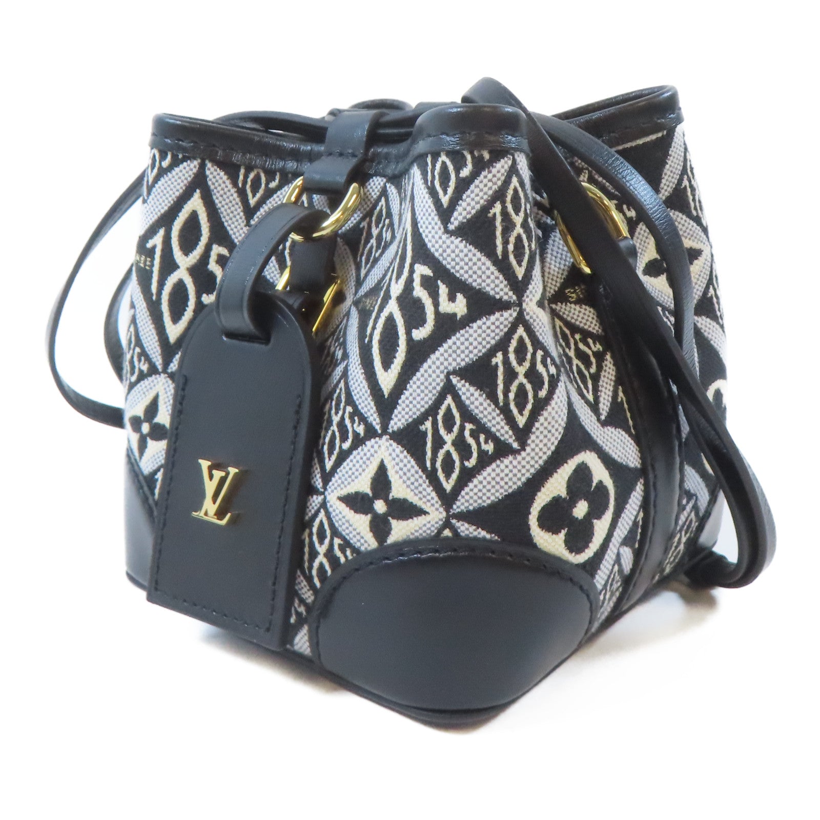 LOUIS VUITTON Monogram Jacquard Since 1854 Noe Purse金扣肩背袋黑色