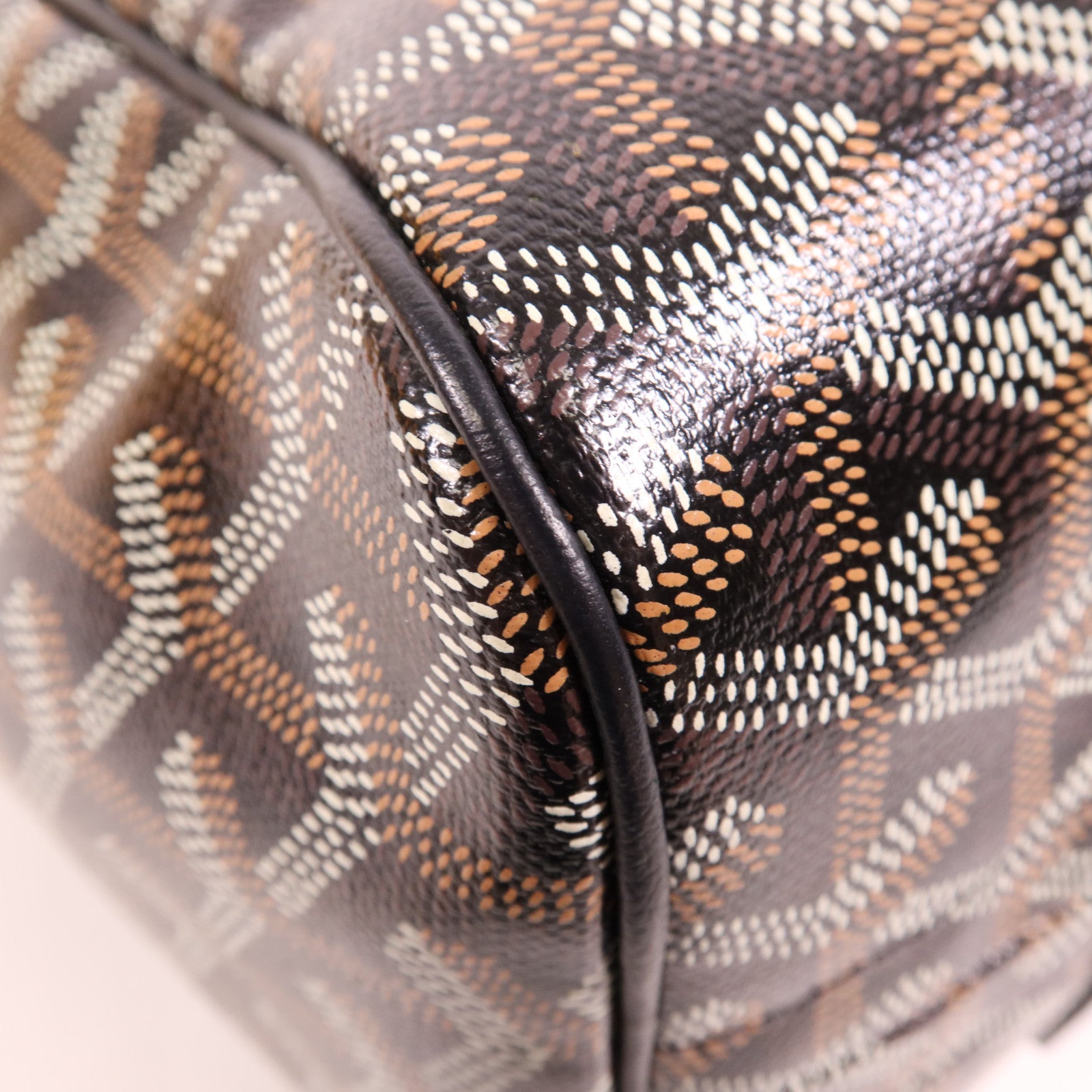 GOYARD 塗層帆布Rouette Souple PM銀扣肩背袋