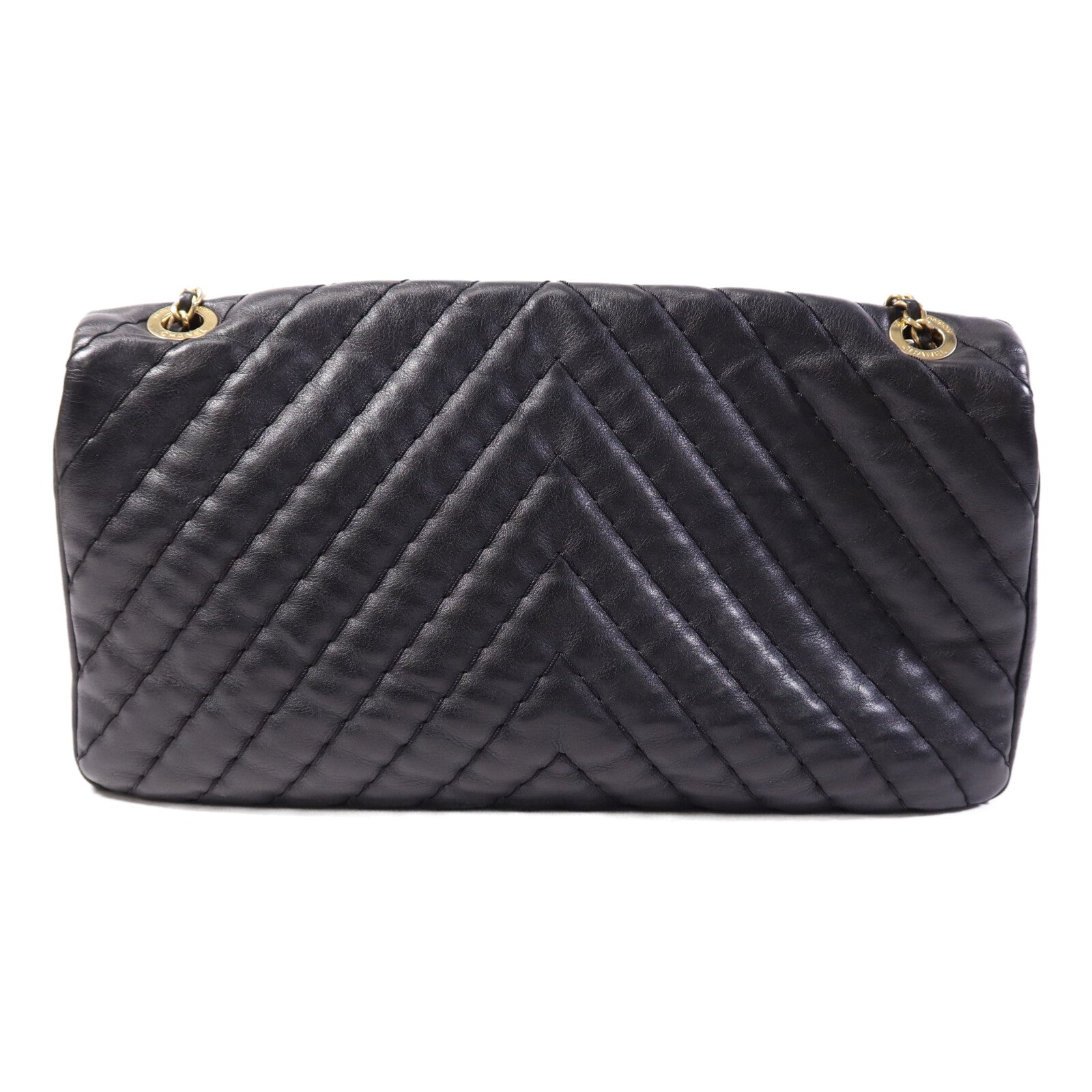 CHANEL 牛皮皮革Chain Shoulder Bag金扣鏈帶肩背袋