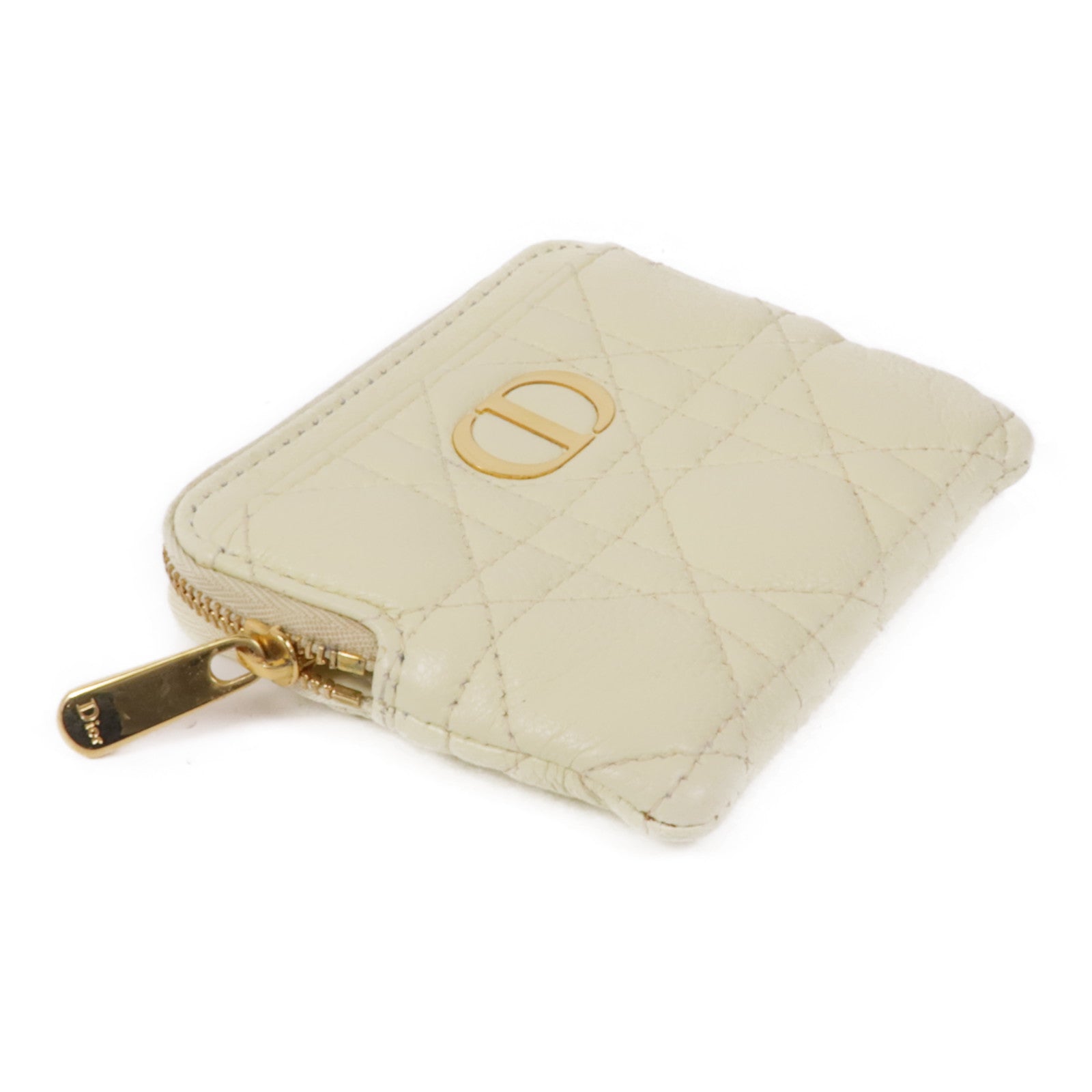 Dior 【激減優惠】牛皮皮革Caro Lavender金扣零錢包