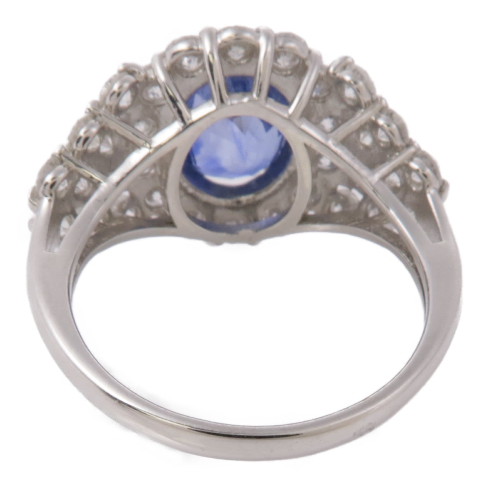 JEWELRY PT950鉑金Sapphire/Diamond Ring 藍寶石/鑽石戒指US#6