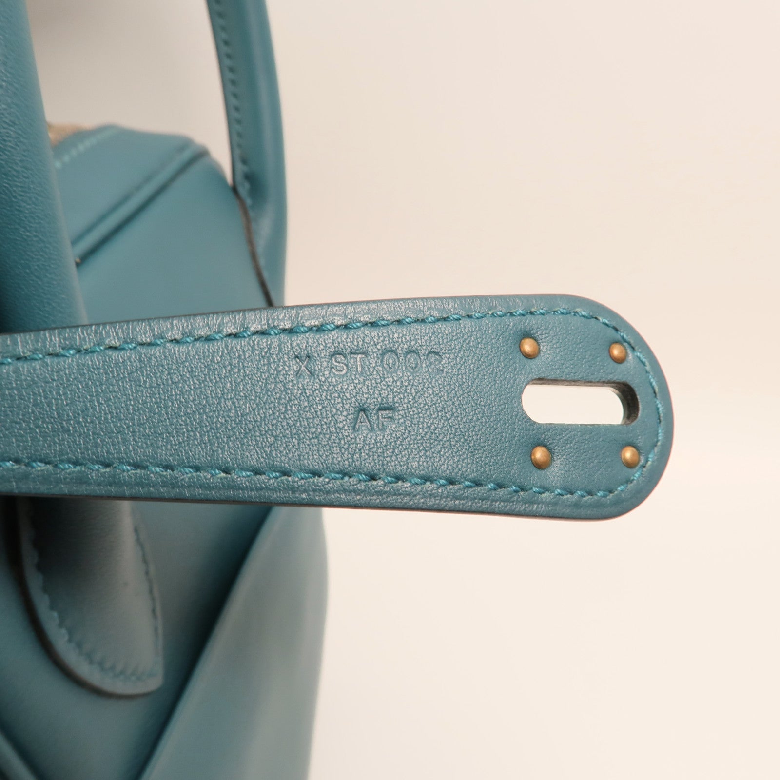 HERMES Swift皮革Lindy 30銀扣手挽肩背兩用袋Bleu De Galice