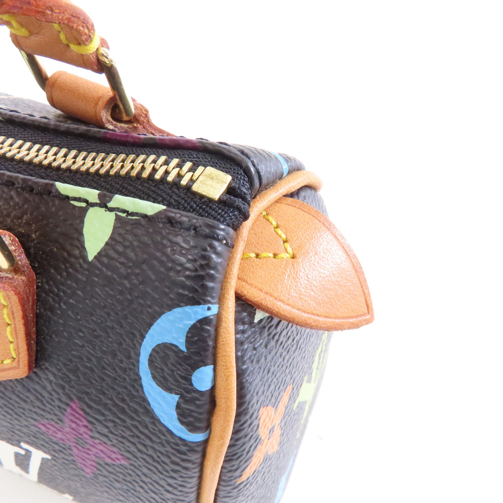 LOUIS VUITTON Monogram Multicolore Mini Speedy金扣手挽袋黑色