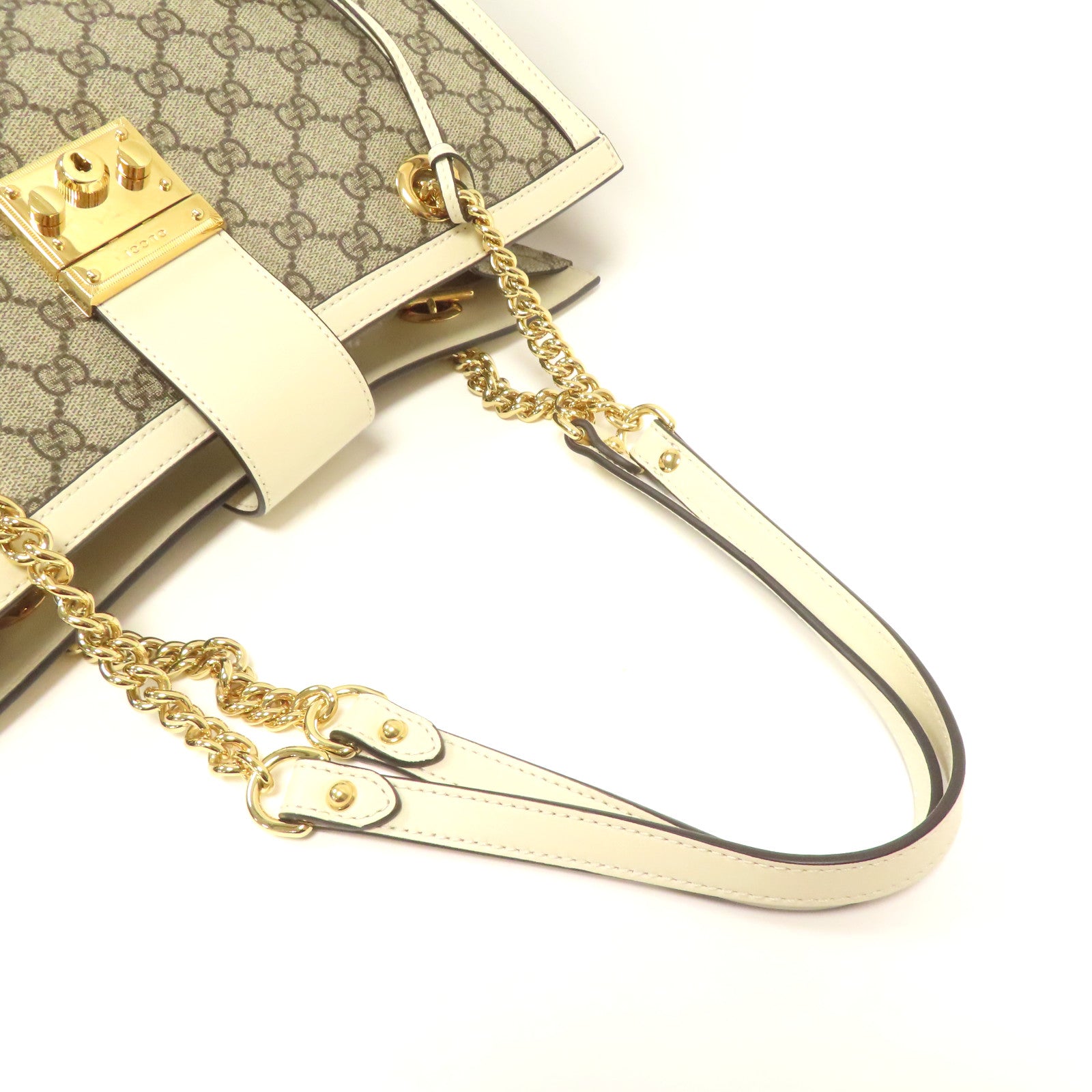 GUCCI 【激減優惠】塗層帆布Shoulder Bag金扣肩背袋啡色