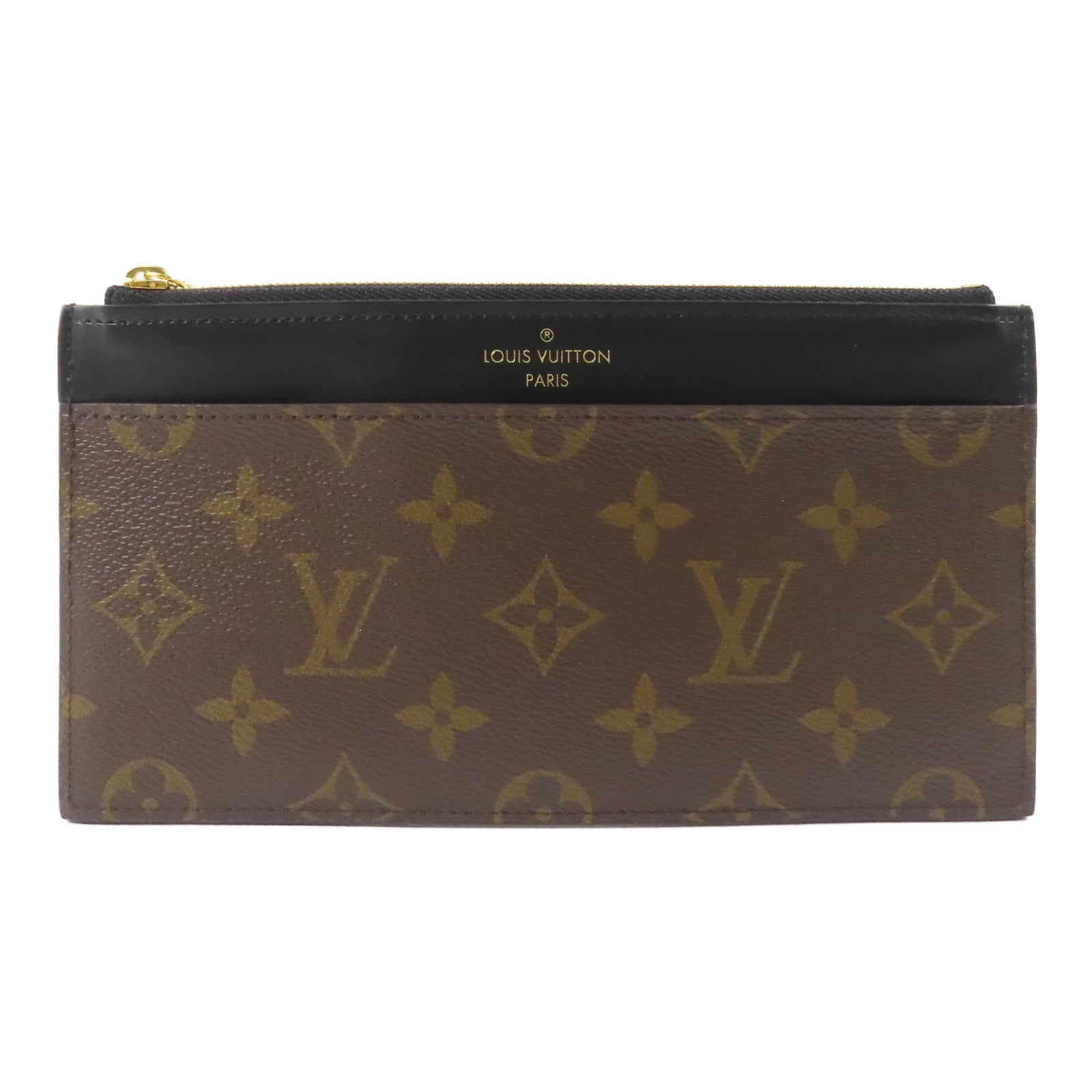 LOUIS VUITTON Monogram Slim Purse金扣長錢包