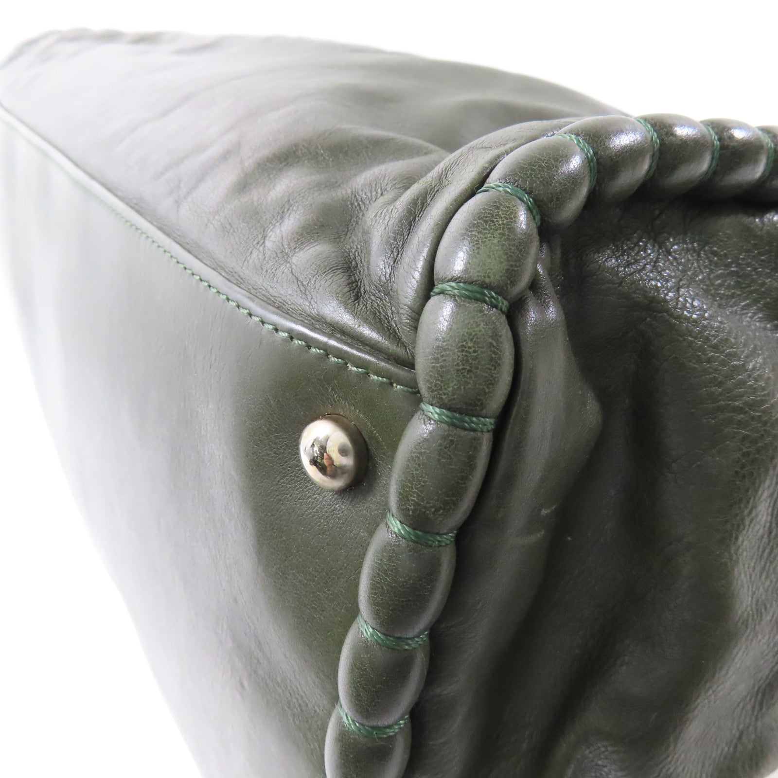 CHANEL 牛皮皮革Tote Bag銀扣鏈帶手挽袋