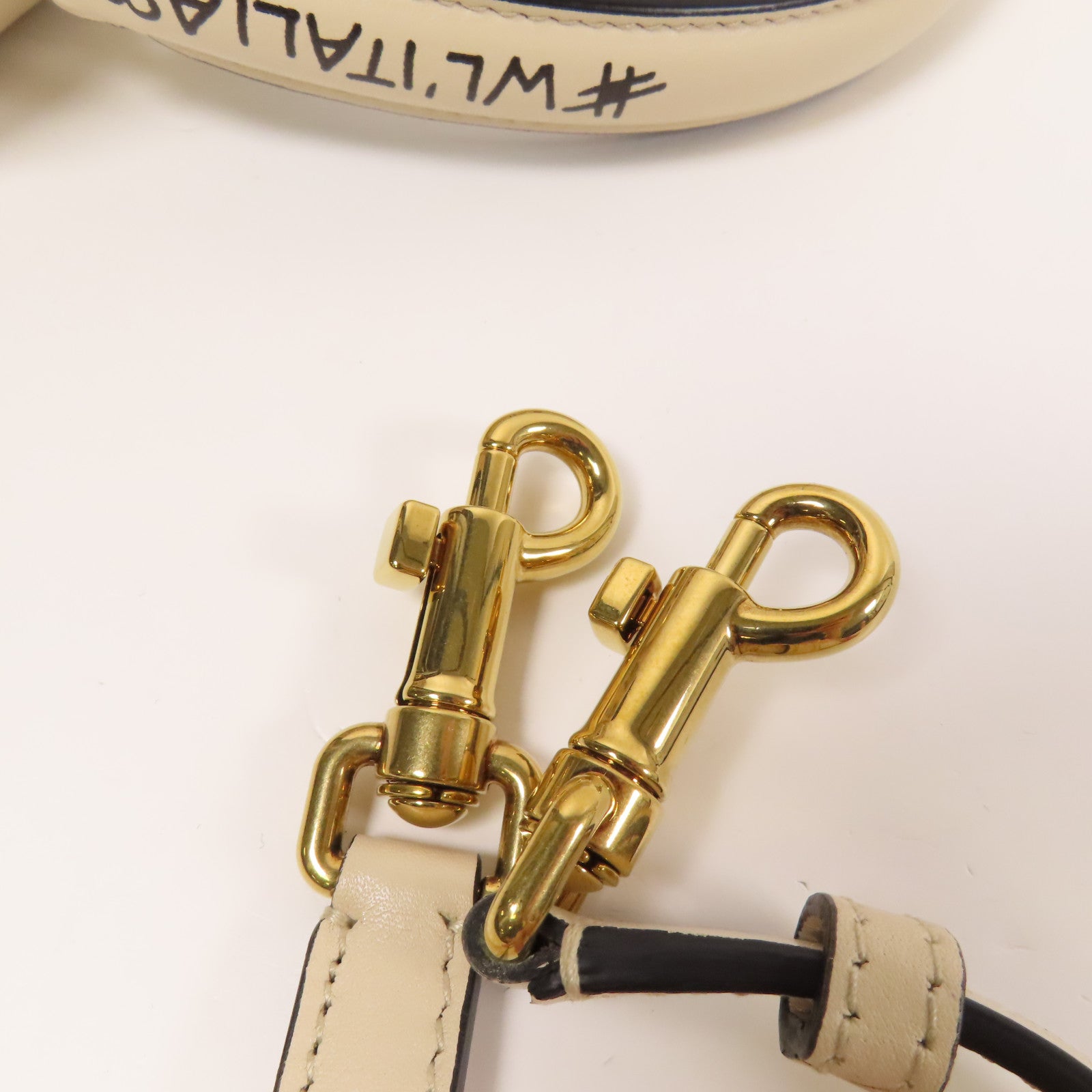 D&G 牛皮皮革2 Way Shoulder Bag金扣手挽肩背兩用袋