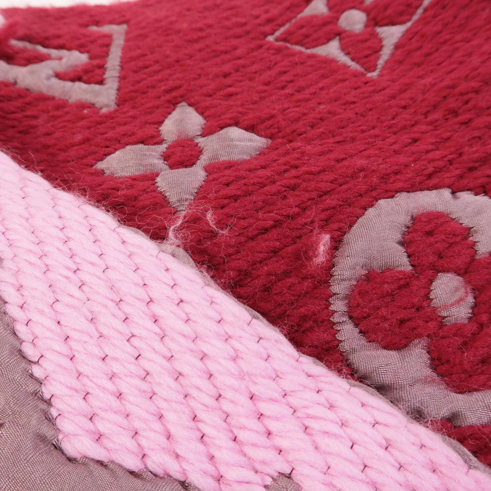 LOUIS VUITTON Silk/Wool Logomania Shine Scarf圍巾