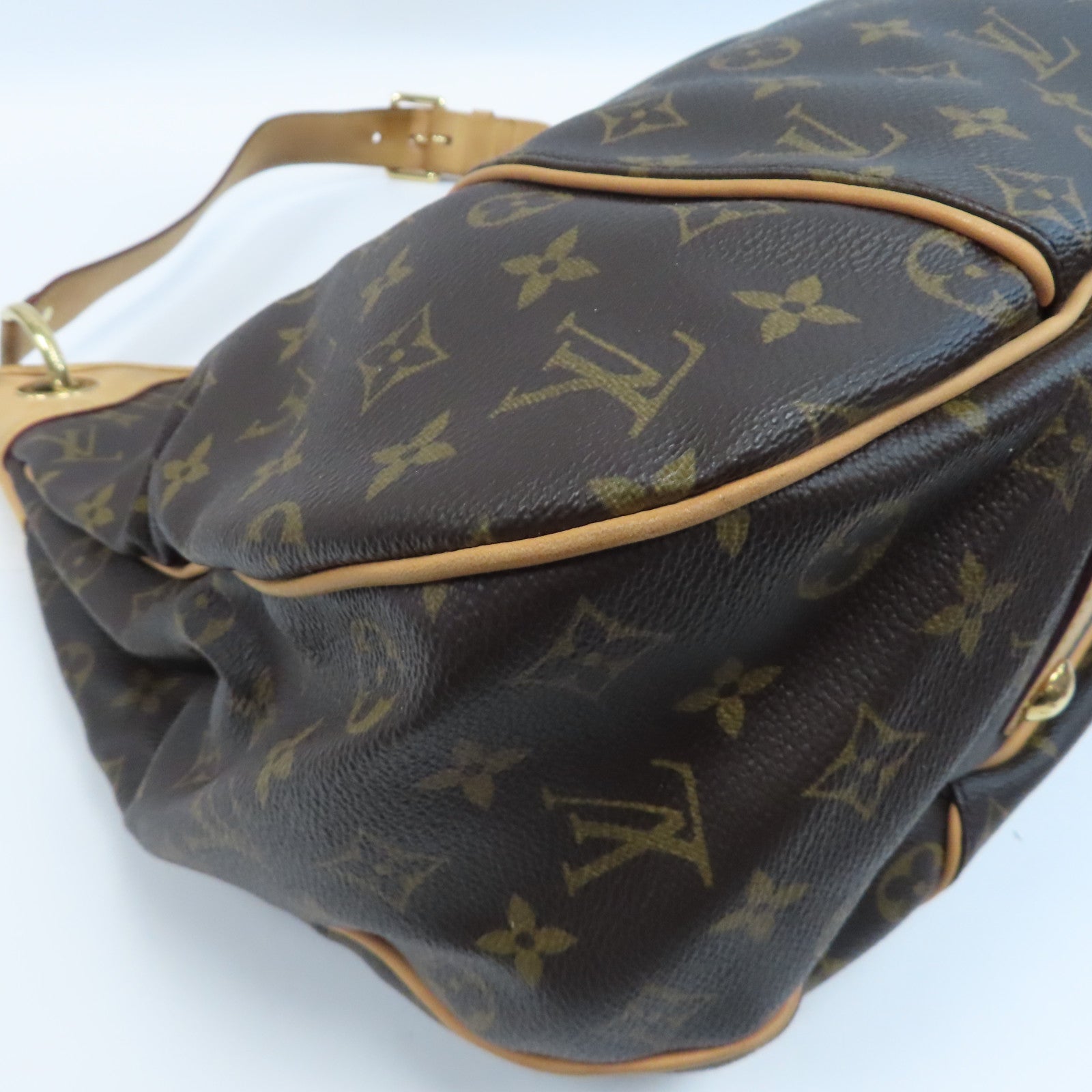 LOUIS VUITTON 【激減優惠】Monogram Galliera PM金扣肩背袋啡色