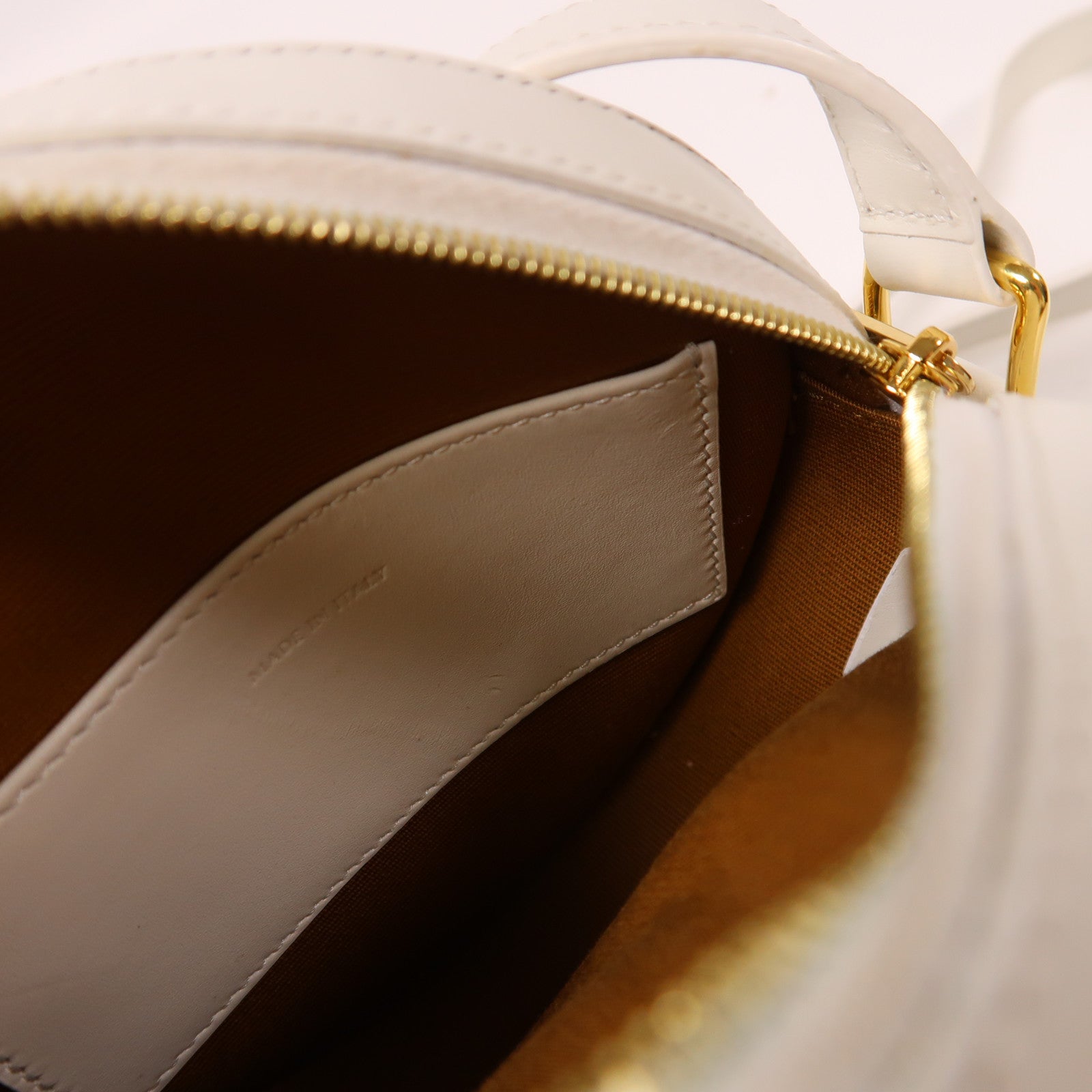 CELINE 塗層帆布/皮革Round Purse On Strap金扣肩背袋
