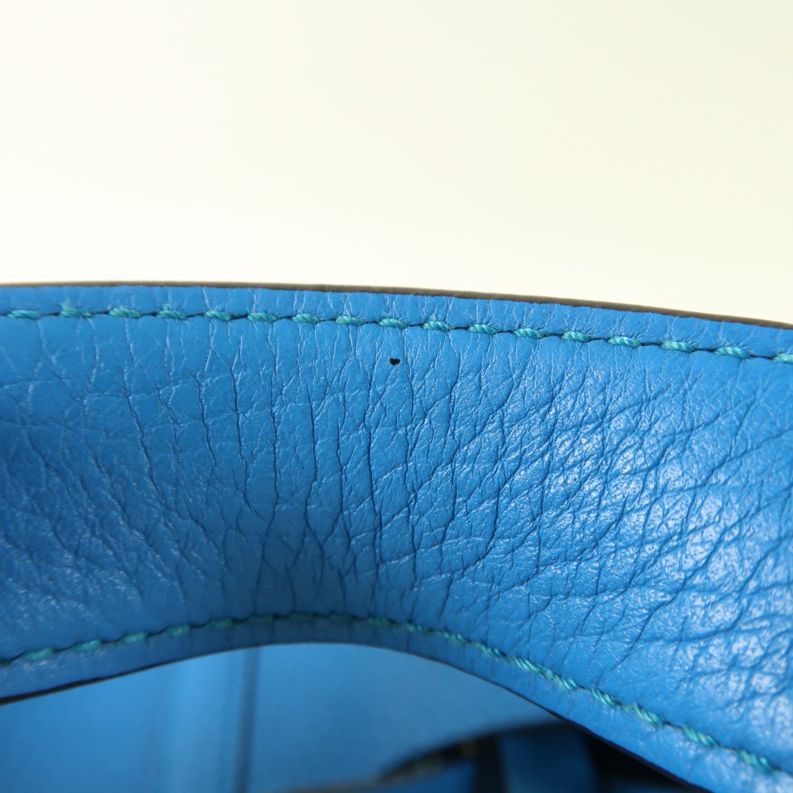 HERMES Clemence皮革Picotin MM銀扣肩背袋Bleu Zanzibar