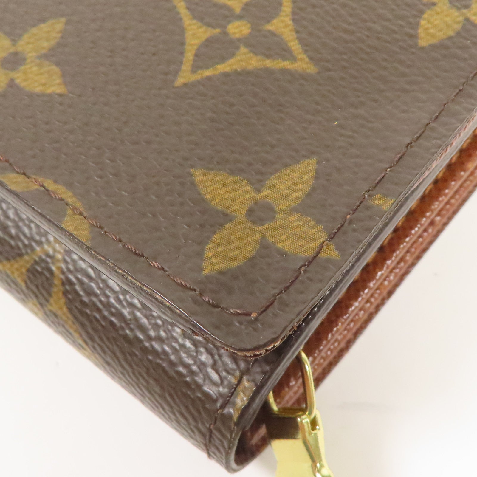 LOUIS VUITTON Monogram Porte Monnaie Tresor金扣錢包