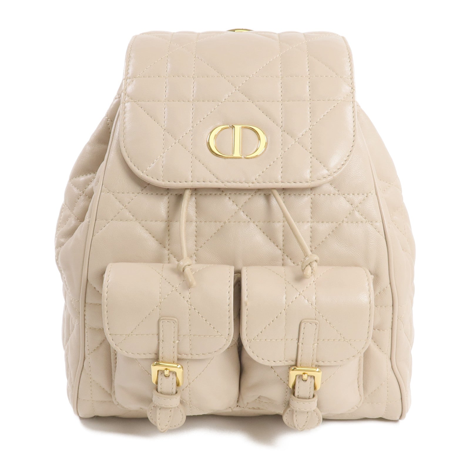 Dior 羊皮皮革Caro Backpack金扣背包