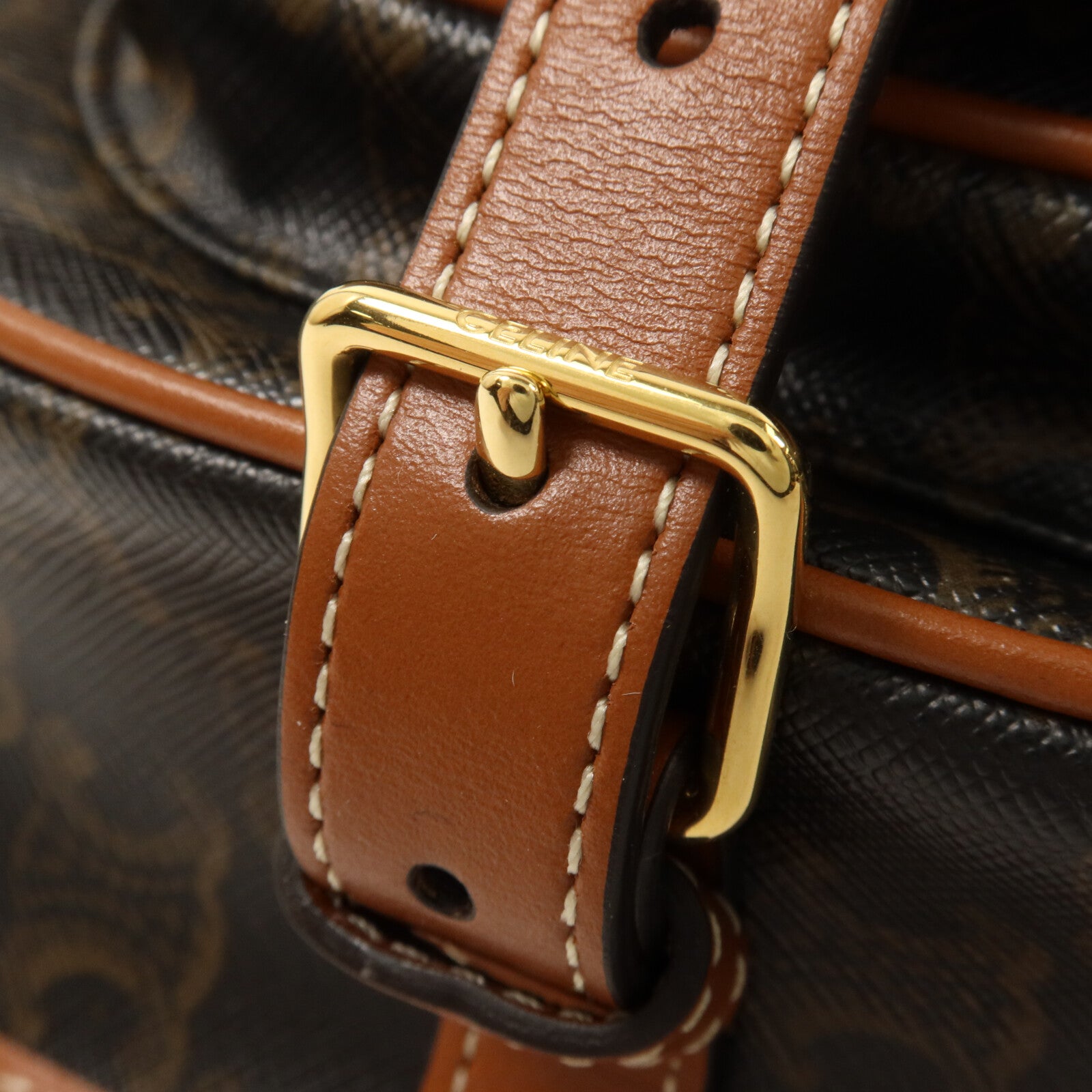 CELINE 塗層帆布Medium Folco肩背袋