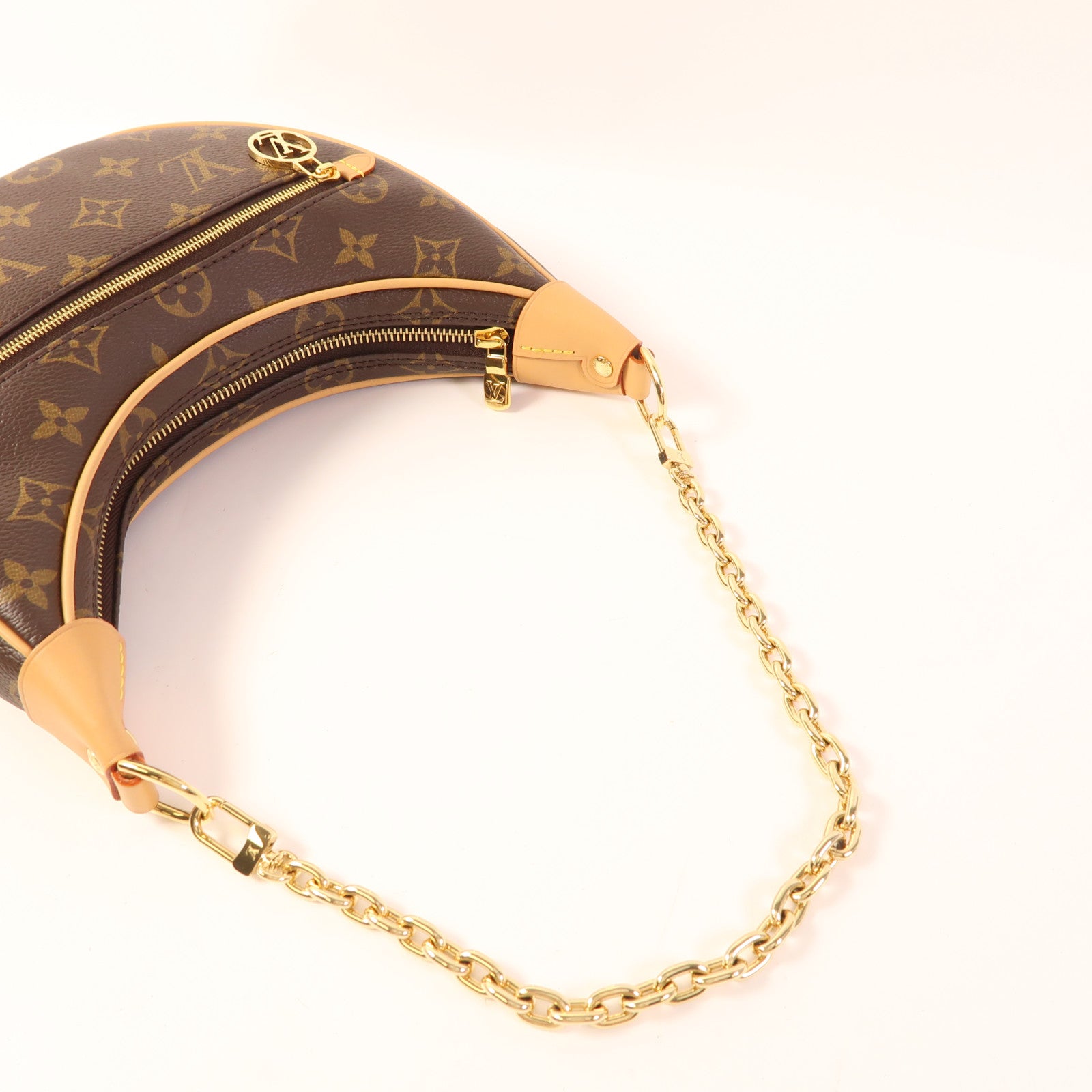 LOUIS VUITTON Monogram Loop金扣鏈帶肩背袋