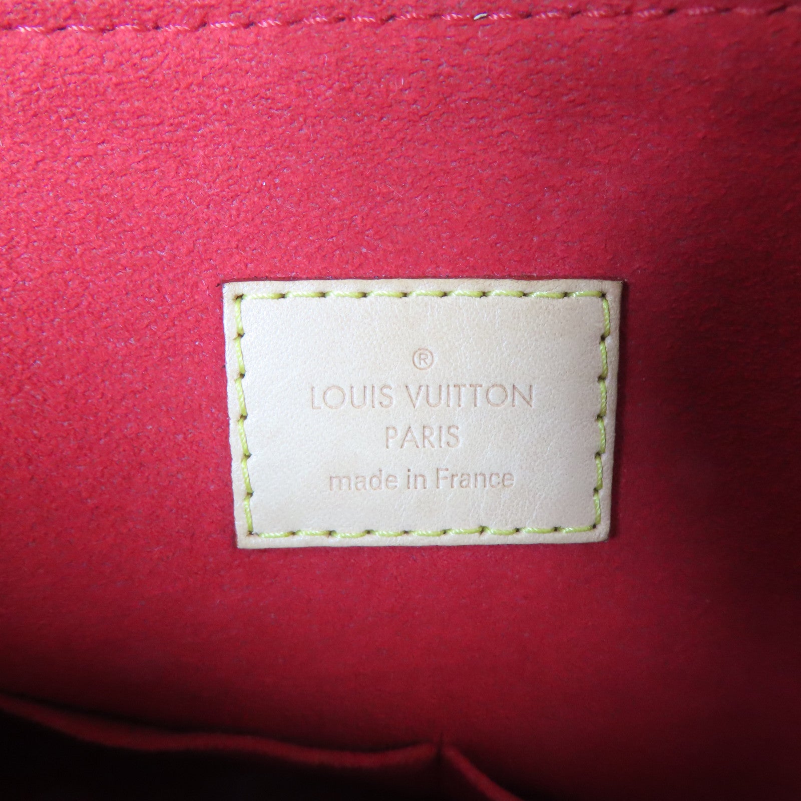 LOUIS VUITTON Monogram V Tote MM金扣手挽肩背兩用袋紅色/啡色
