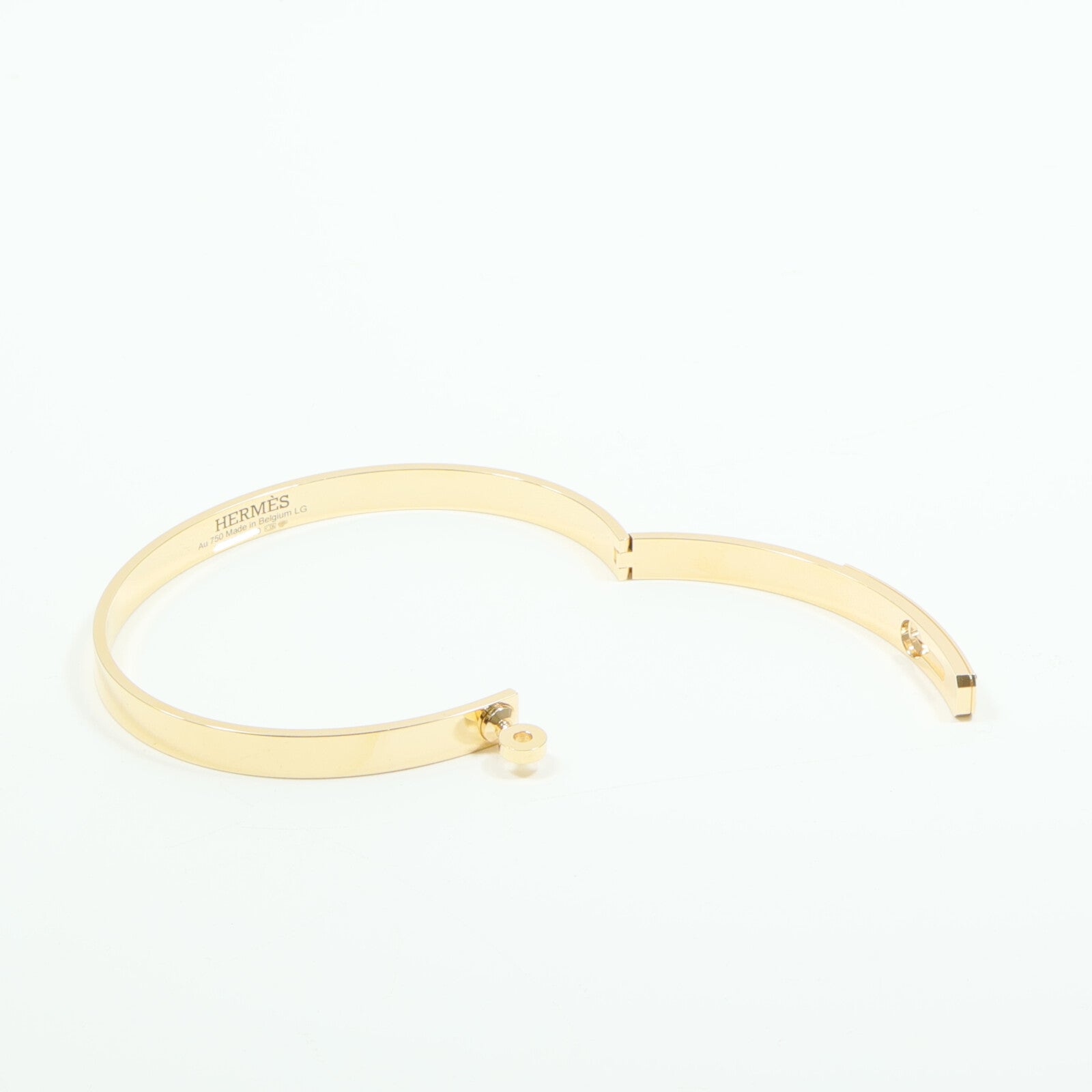 HERMES 18K黃金Kelly Bracelet鑽石手鐲