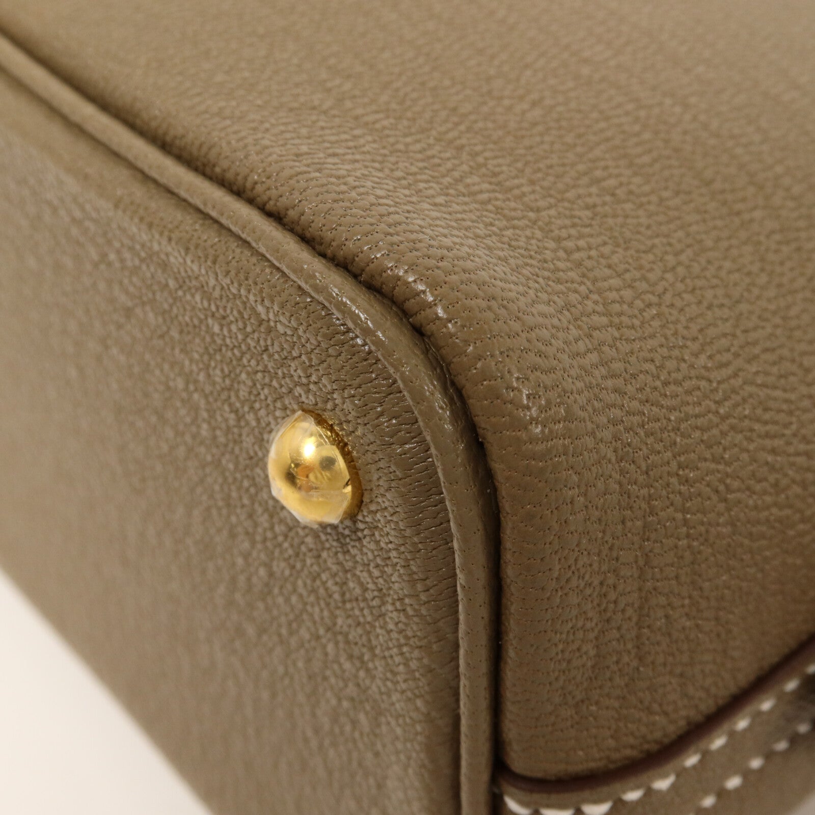 HERMES Chevre皮革Mini Bolide手挽肩背兩用袋Etoupe