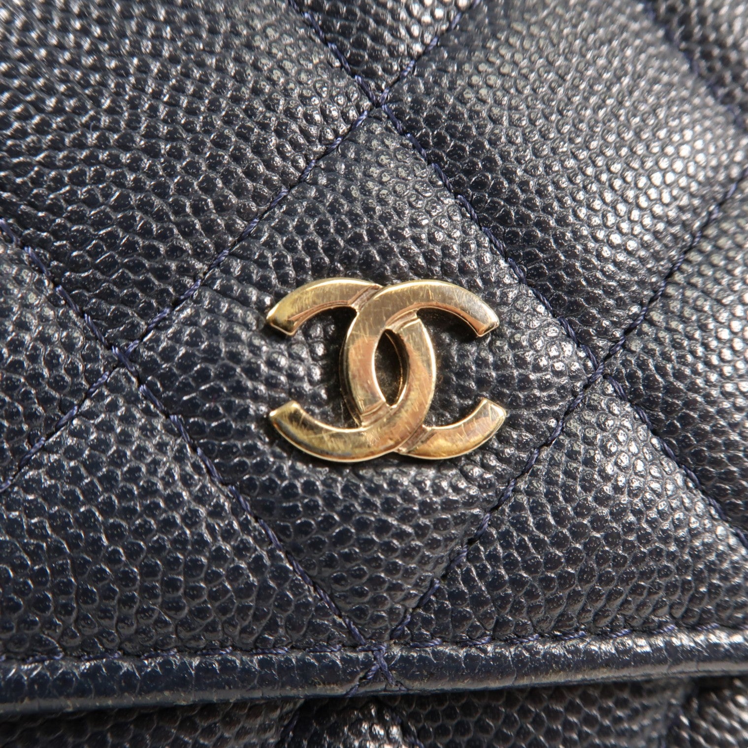 CHANEL 牛皮皮革Mini Wallet On Chain金扣鏈帶肩背袋