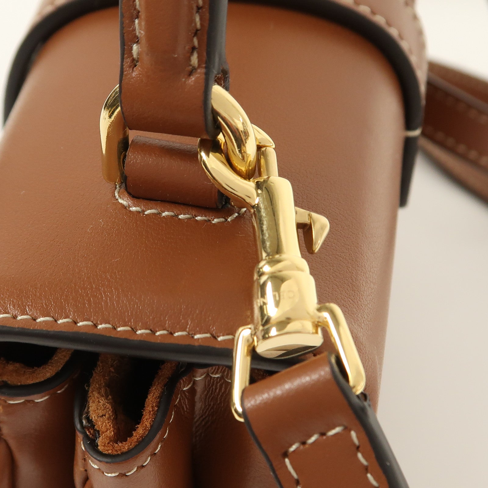 CELINE 牛皮皮革Mini Tabou金扣手挽肩背兩用袋