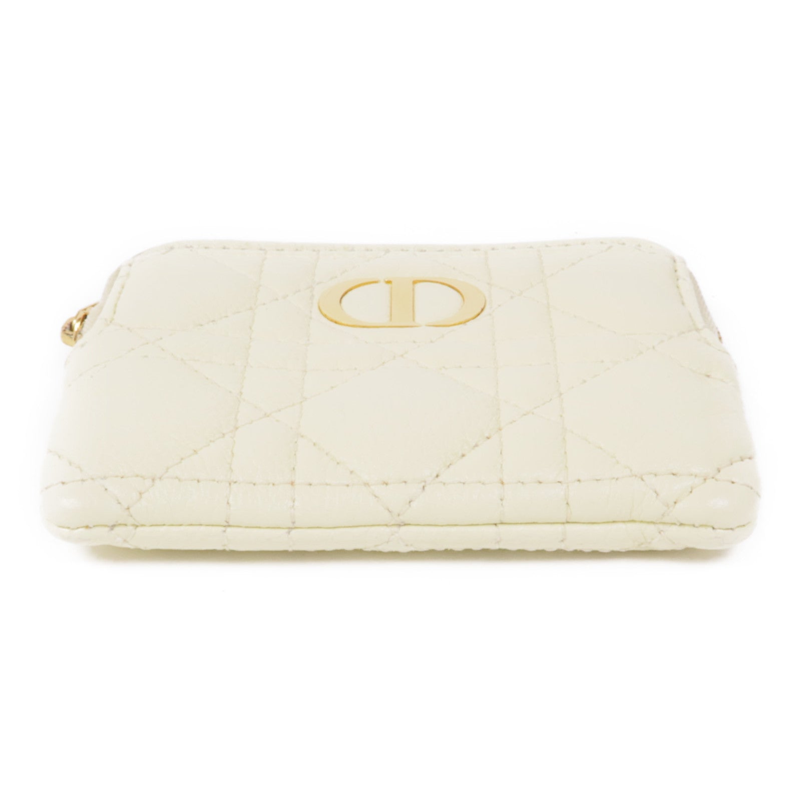 Dior 牛皮皮革Caro Lavender金扣零錢包